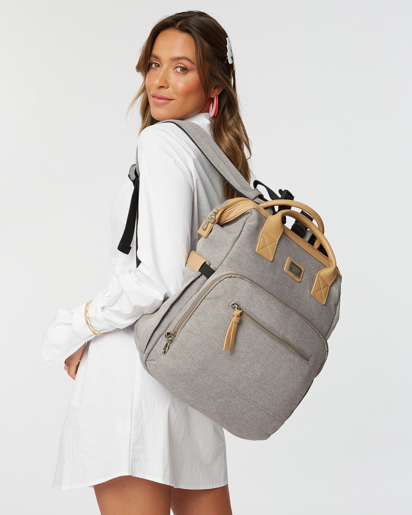 Grey Kyla Baby Bag Backpack - Image 5