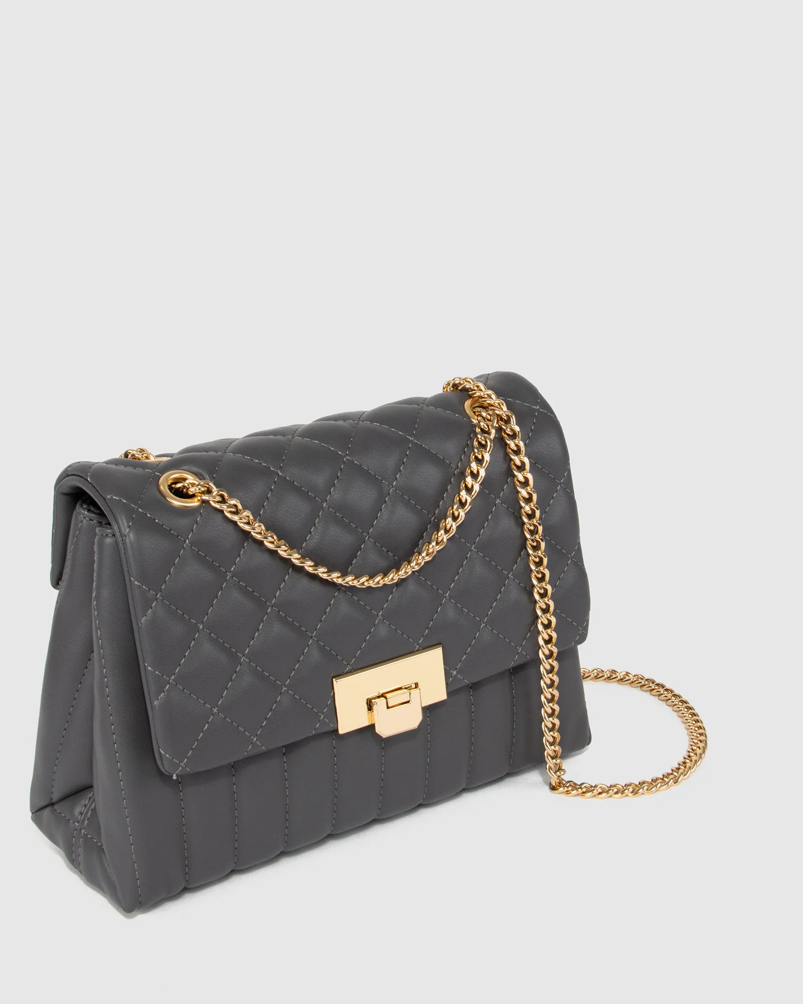 Grey Malia Quilt Crossbody - Image 3