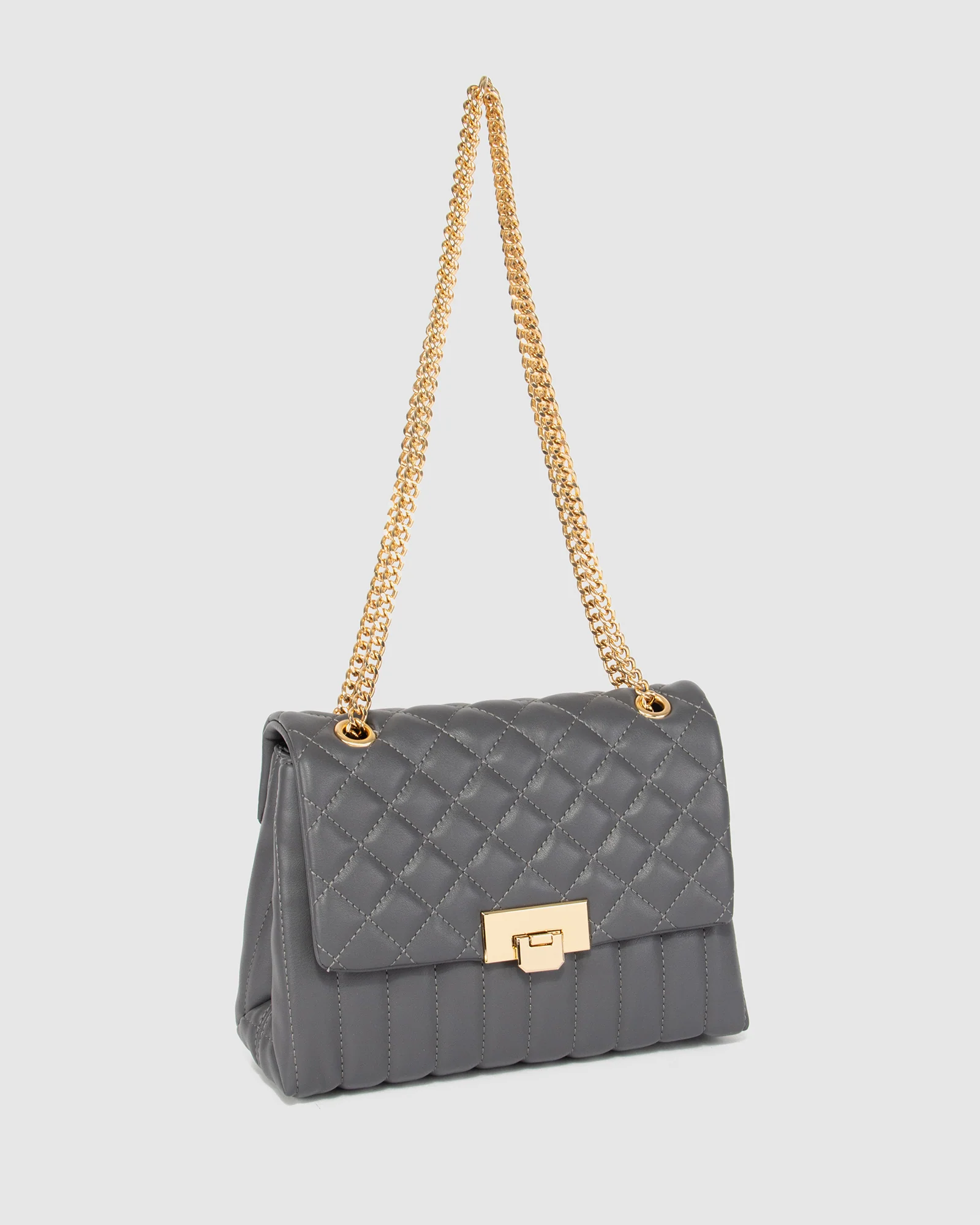 Grey Malia Quilt Crossbody - Image 4
