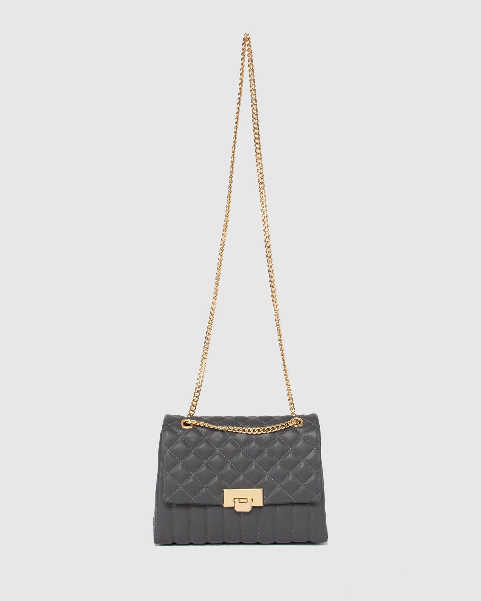 Grey Malia Quilt Crossbody - Image 5