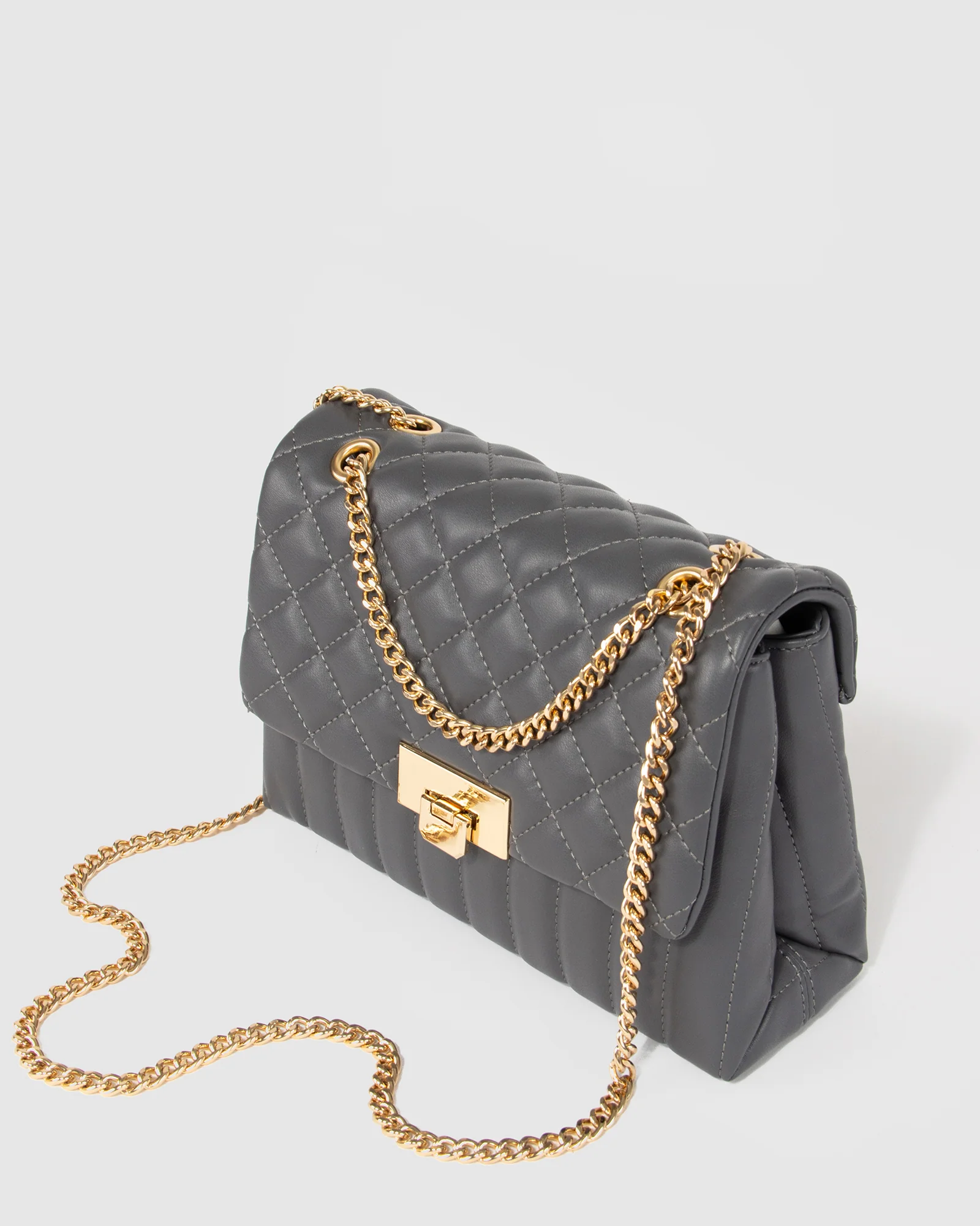 Grey Malia Quilt Crossbody - Image 6