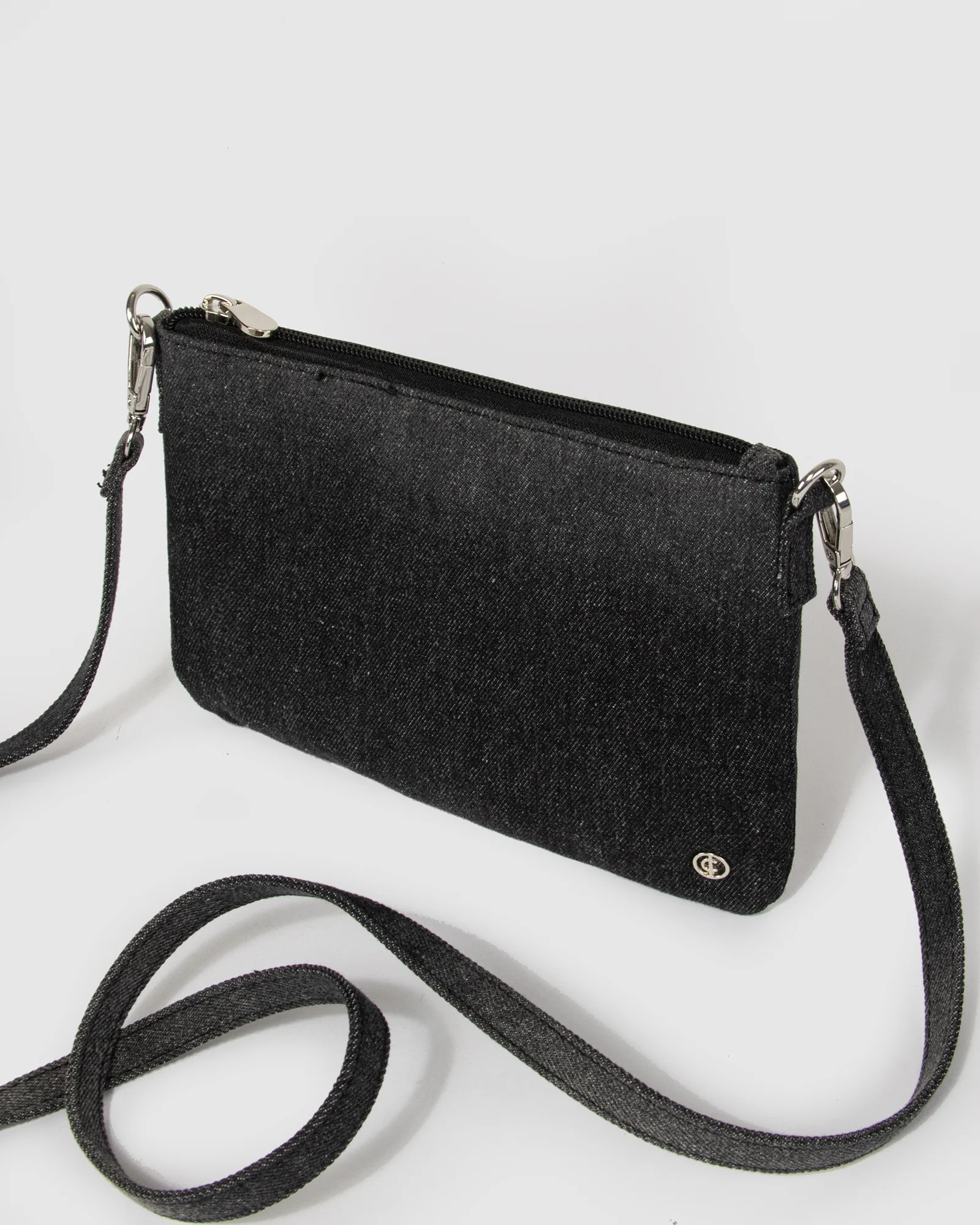 Grey Mary Kate Denim Crossbody - Image 6
