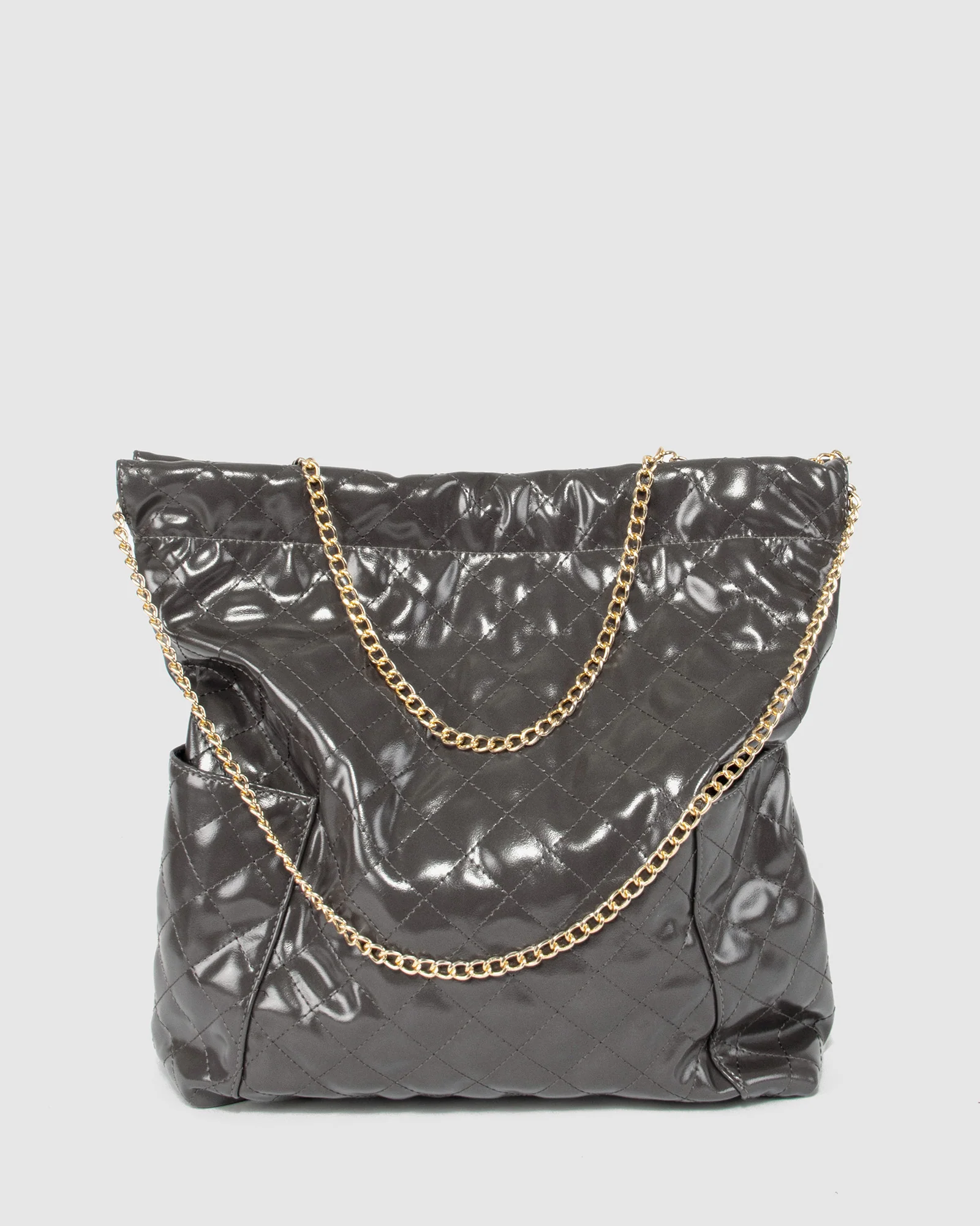 Grey Zara Slouch Quilt Tote