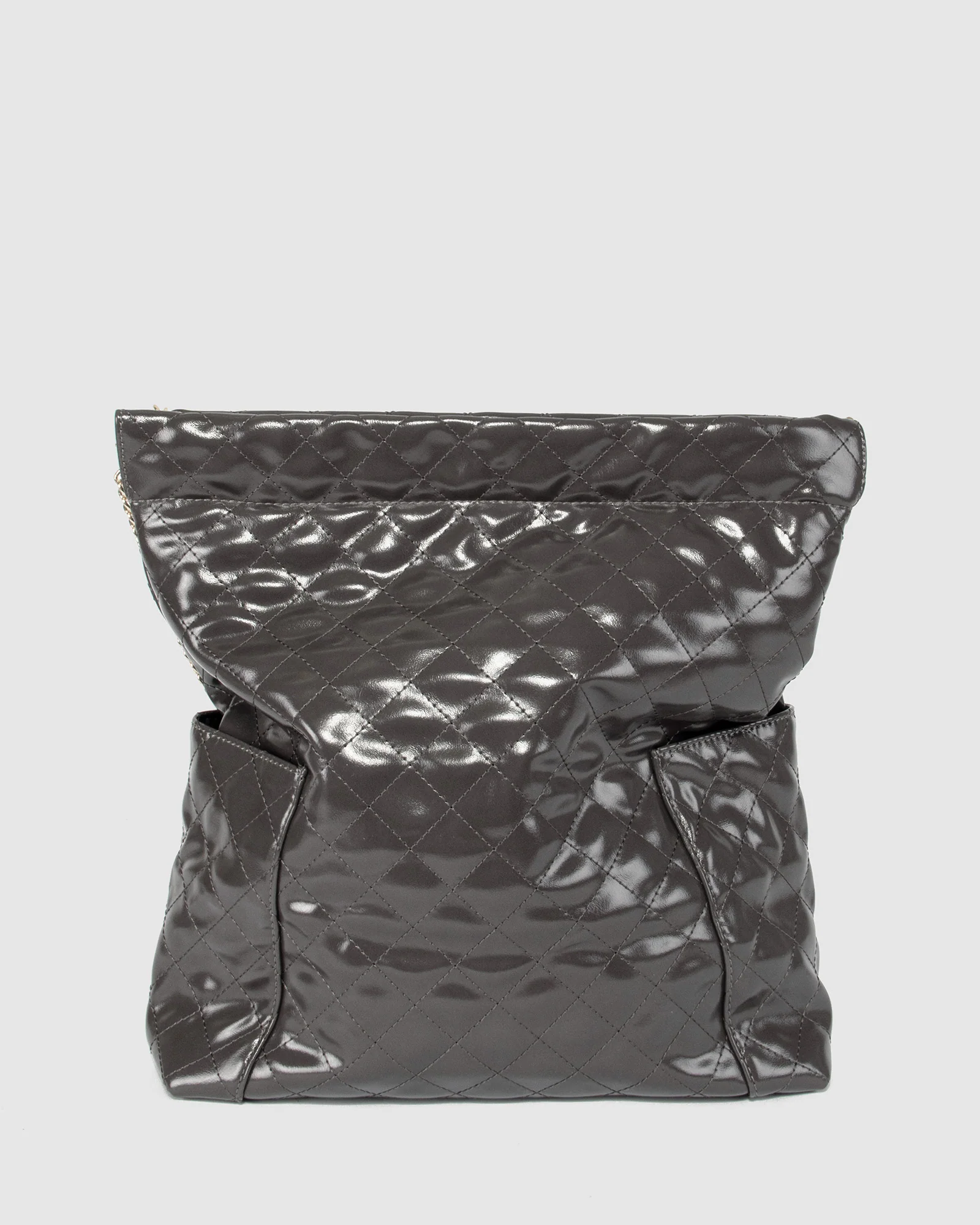 Grey Zara Slouch Quilt Tote - Image 7