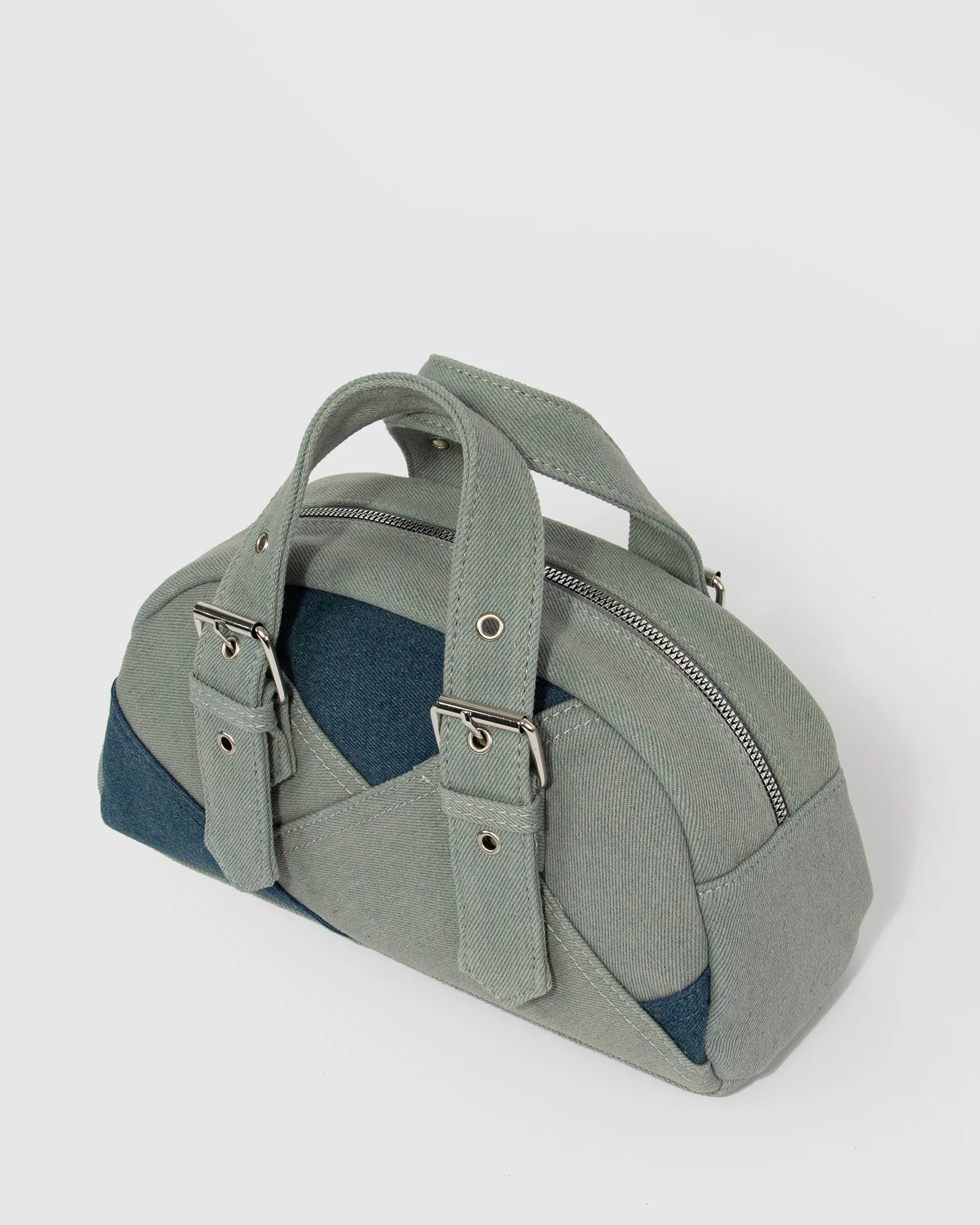 Isabella Denim Bowler Bag - Image 4