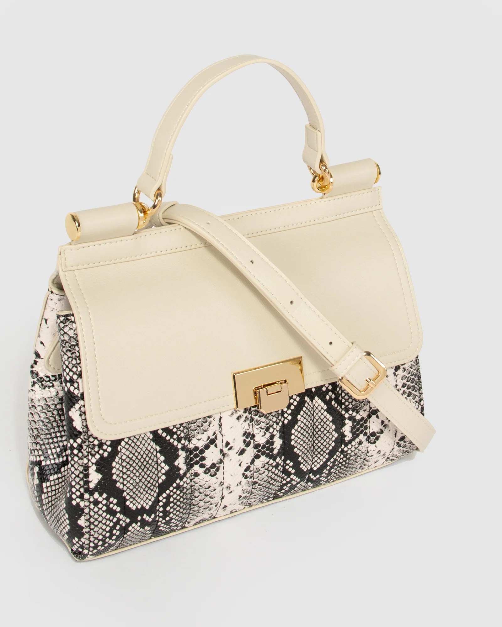 Ivory Asma Buckle Quilt Top Handle - Image 3
