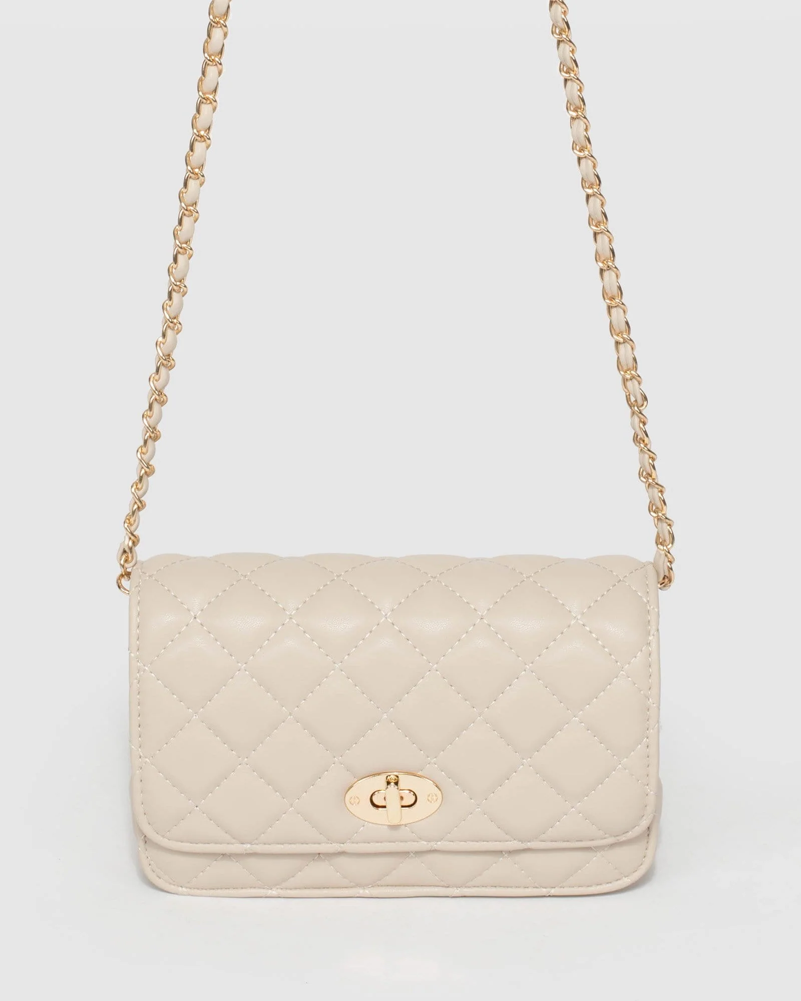 Ivory Eboni Quilted Crossbody Bag
