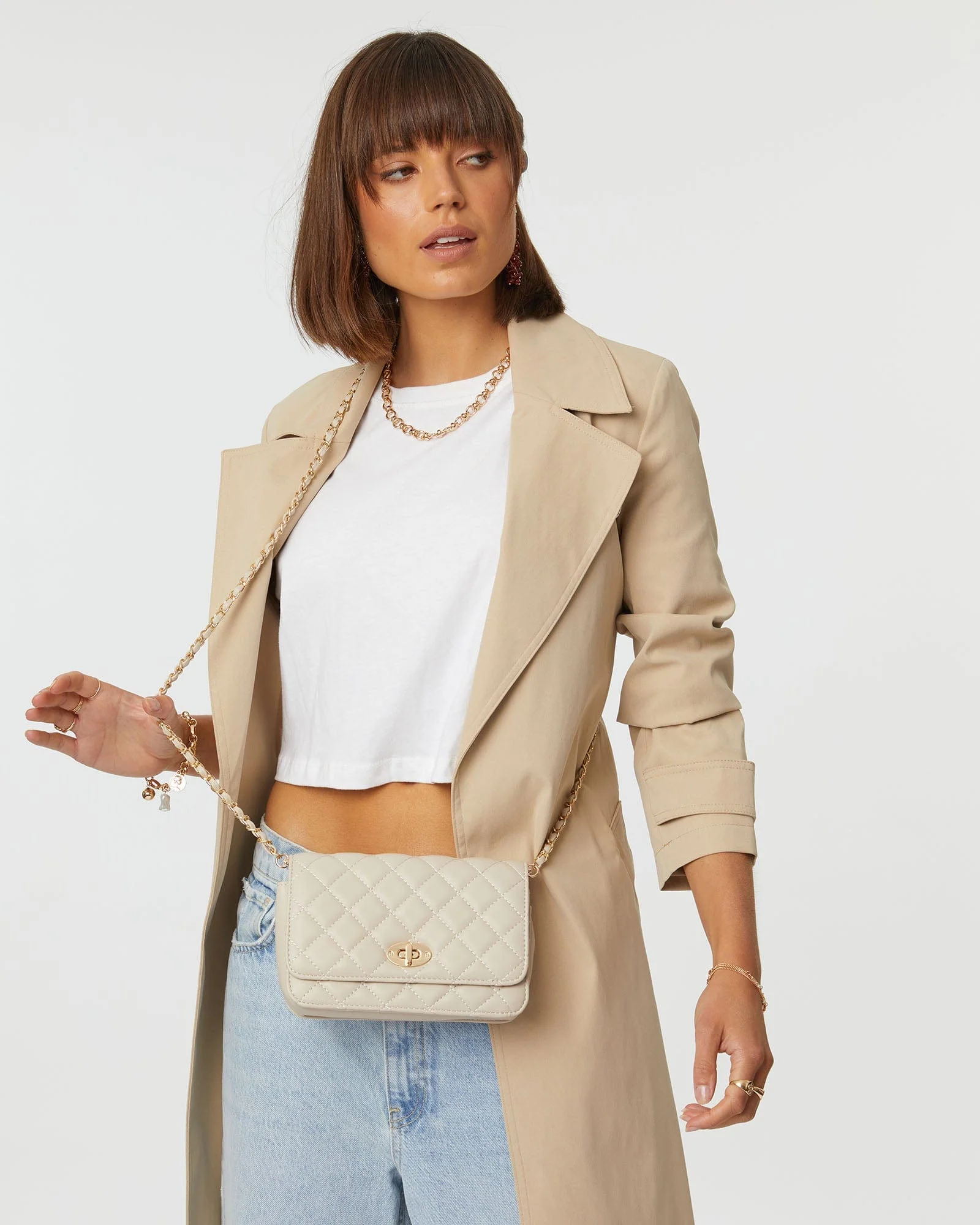 Ivory Eboni Quilted Crossbody Bag - Image 2
