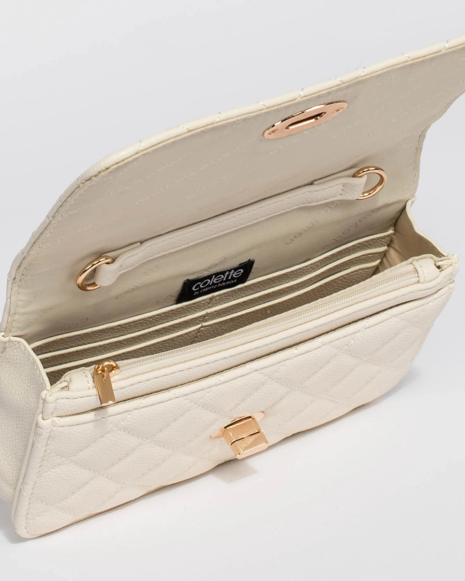 Ivory Eboni Quilted Crossbody Bag - Image 8