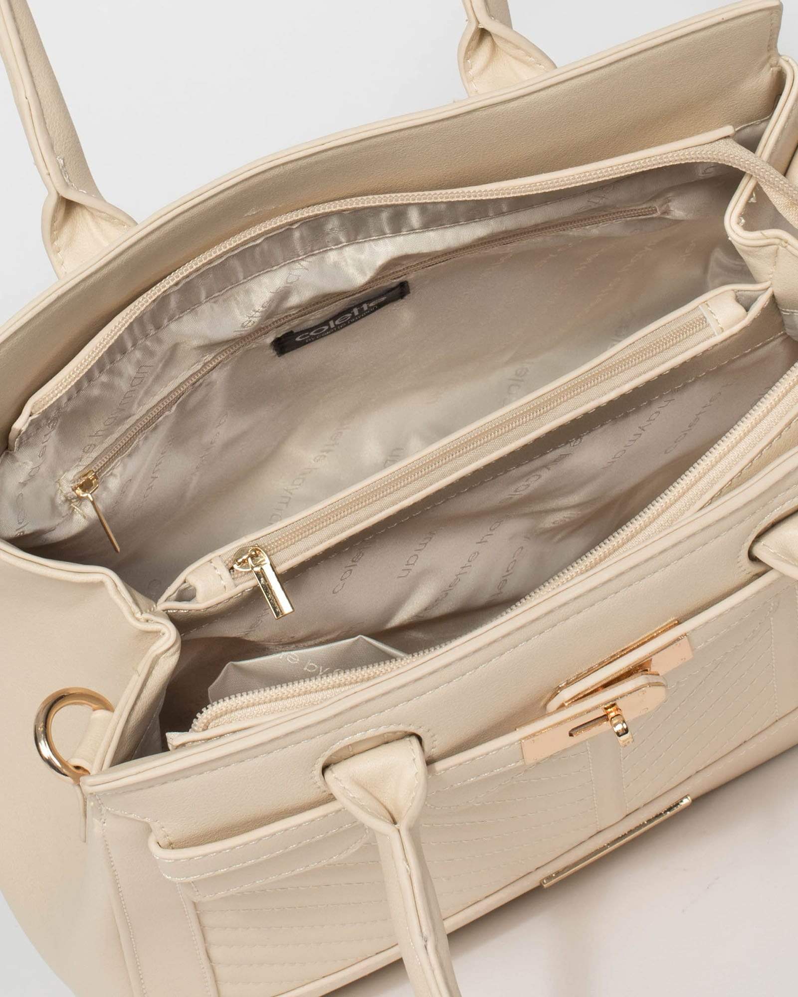 Ivory Maryanne Quilted Tote Bag - Image 8