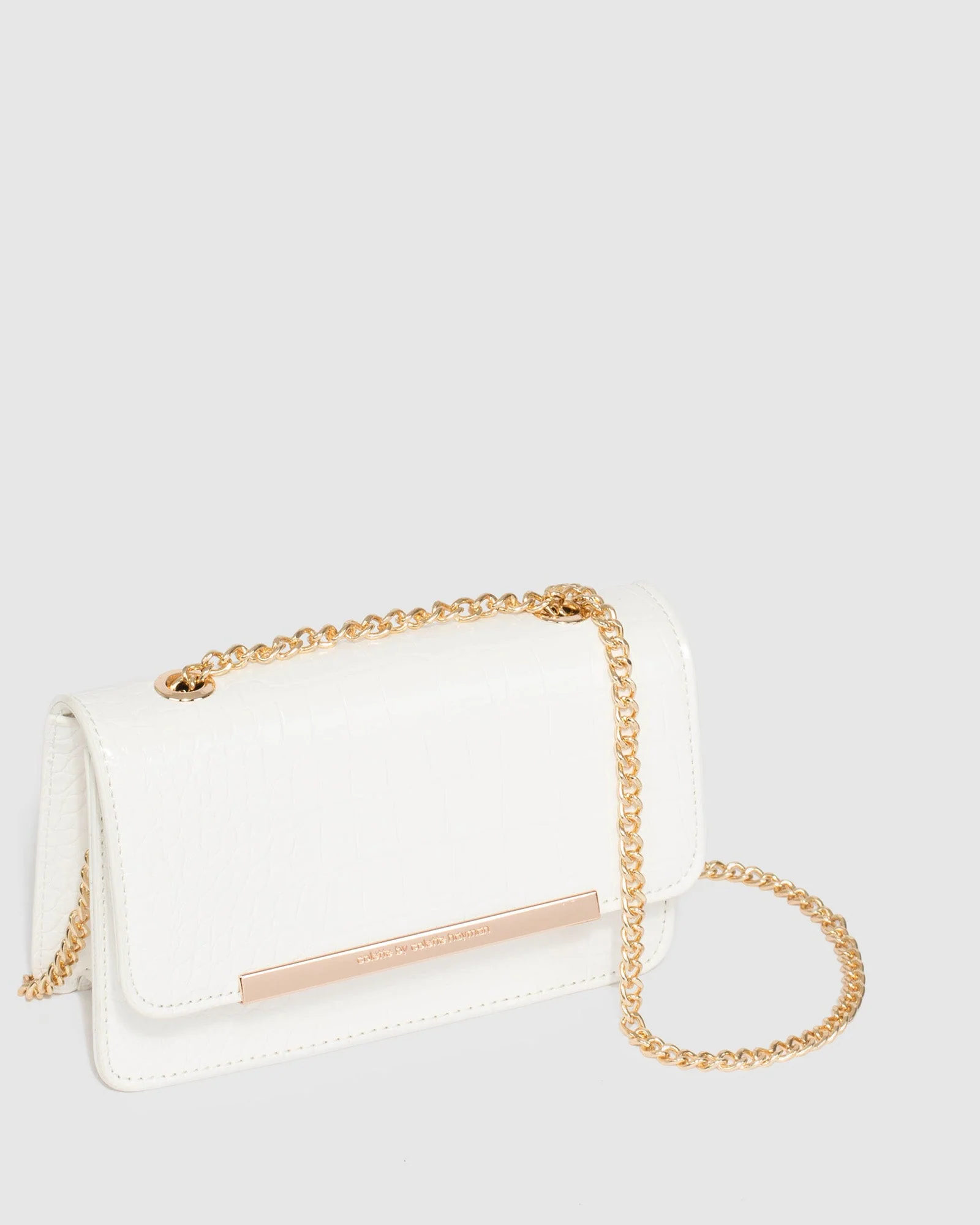 White Lauren Chain Crossbody Bag - Image 3