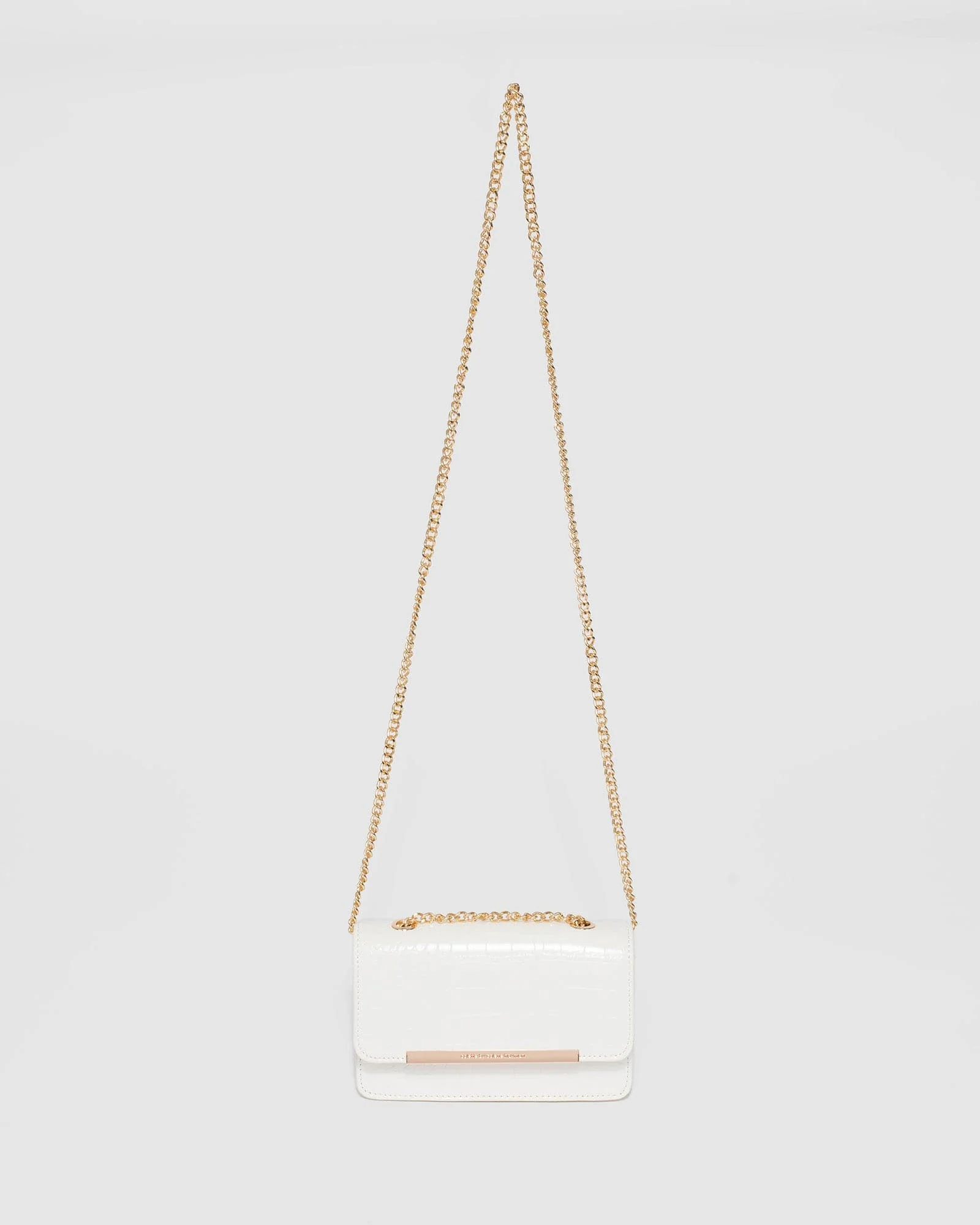 White Lauren Chain Crossbody Bag - Image 4