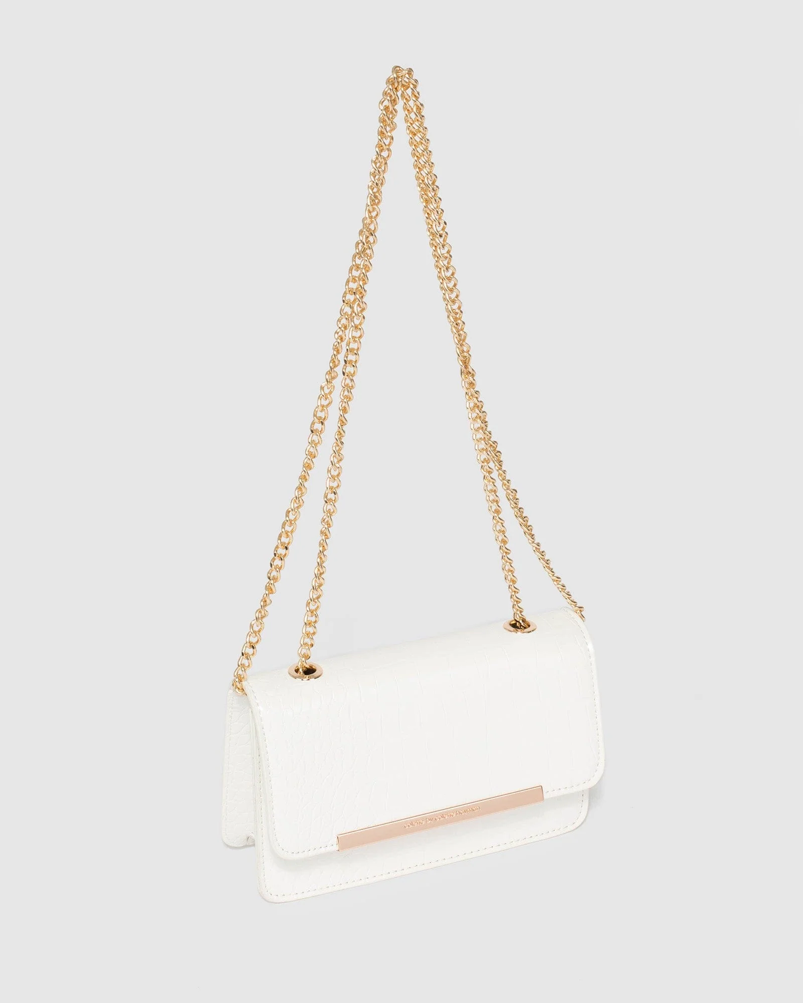 White Lauren Chain Crossbody Bag - Image 5