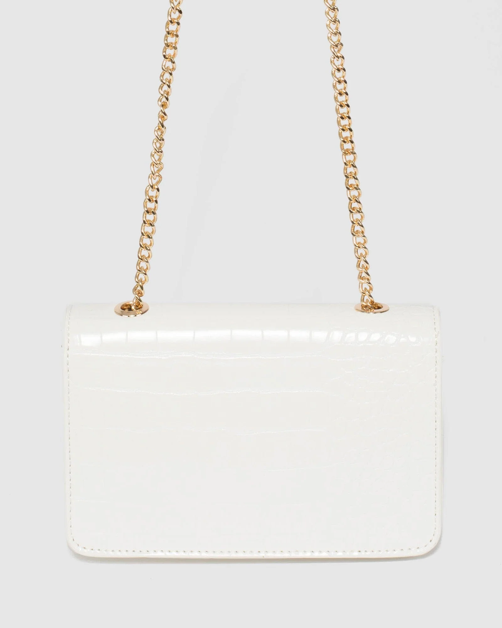 White Lauren Chain Crossbody Bag - Image 6