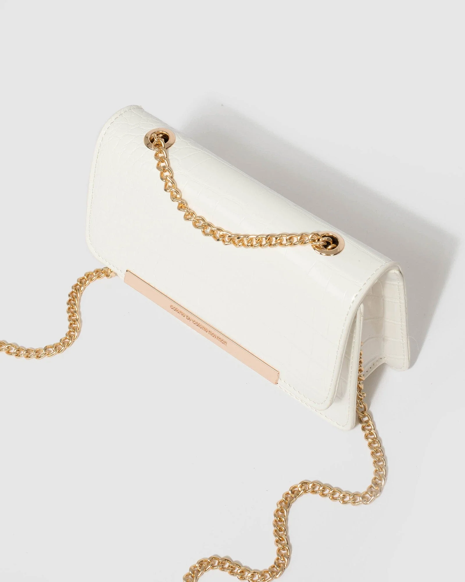 White Lauren Chain Crossbody Bag - Image 7