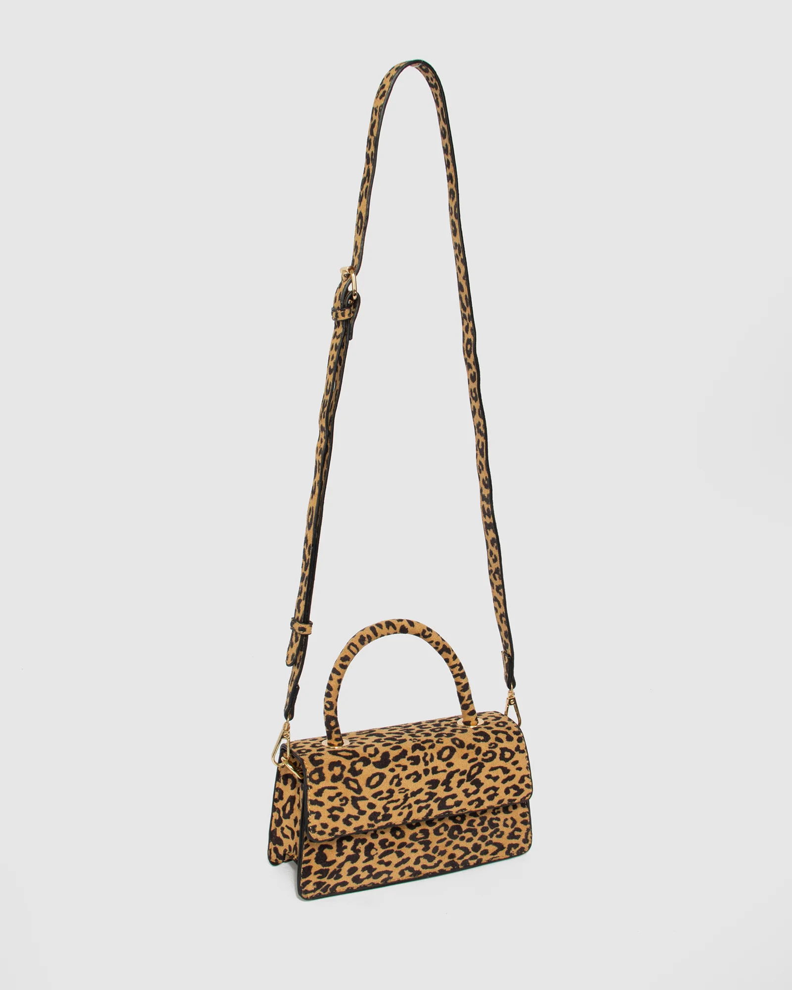 Leopard Print Luna Flap Top Handle Bag - Image 4