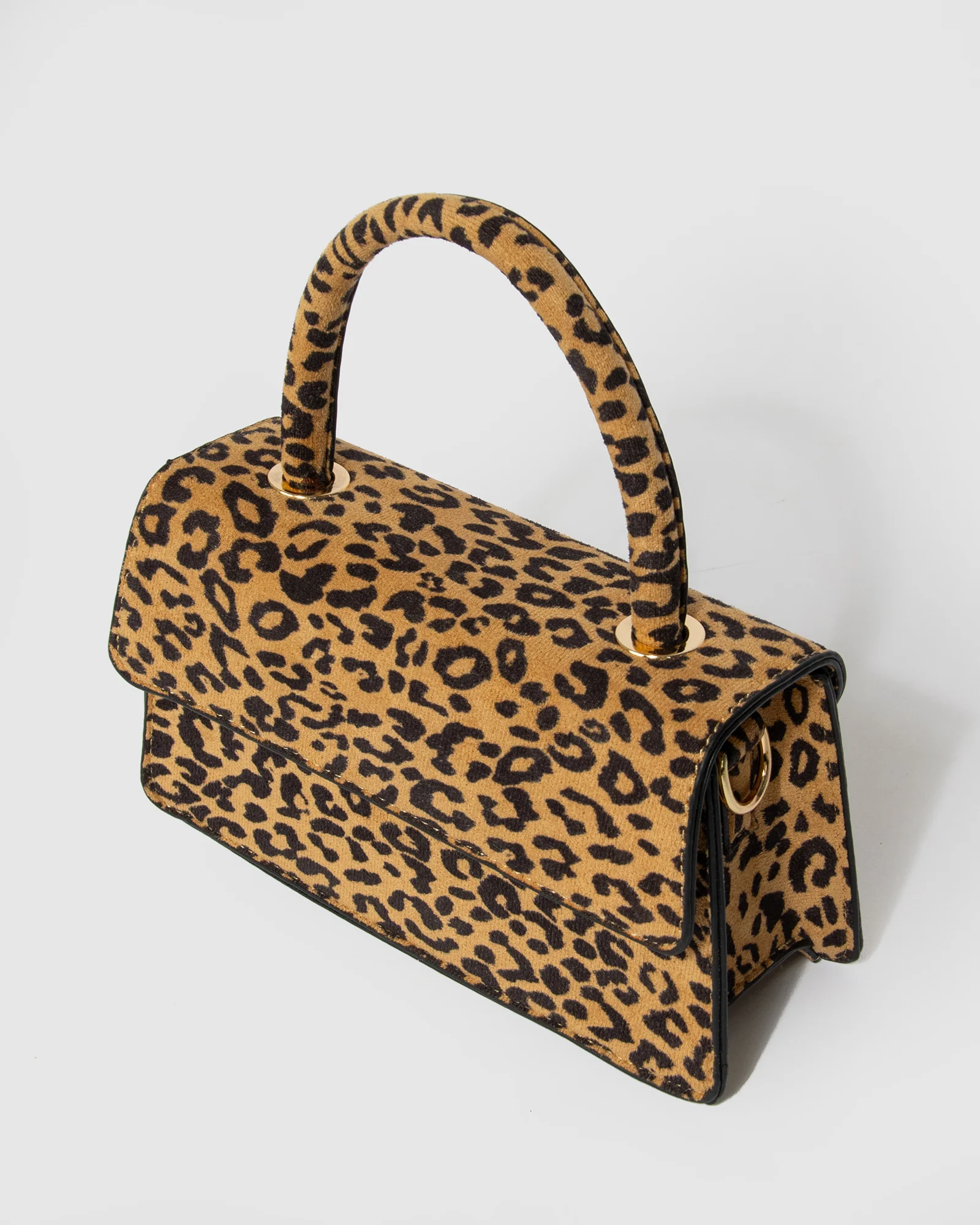 Leopard Print Luna Flap Top Handle Bag - Image 6