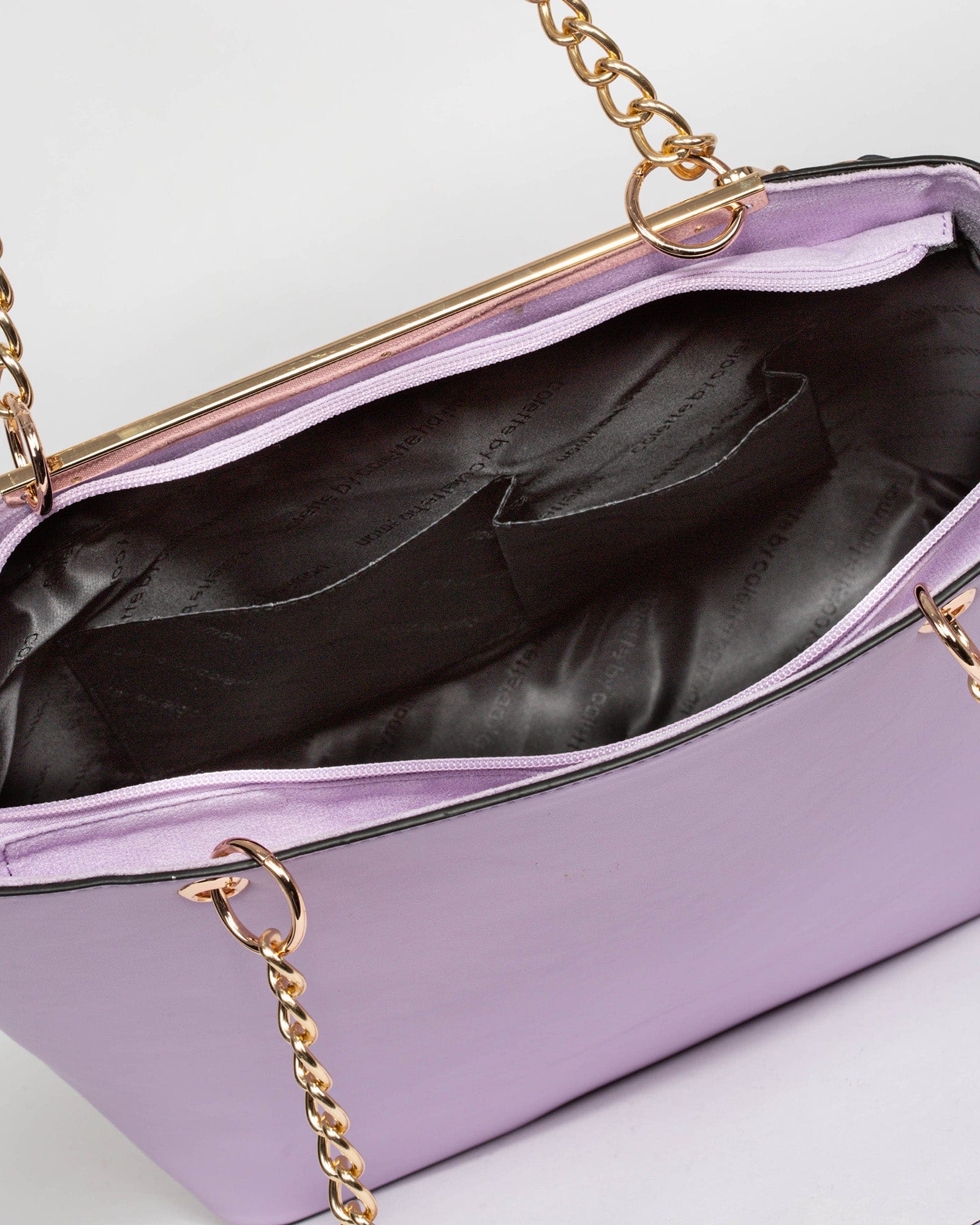 Purple Makayla Panelled Tote Bag - Image 9