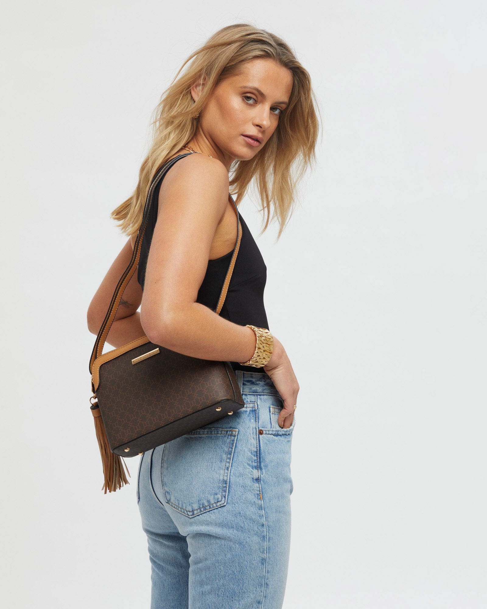 Monogram Tassel Crossbody Bag - Image 6