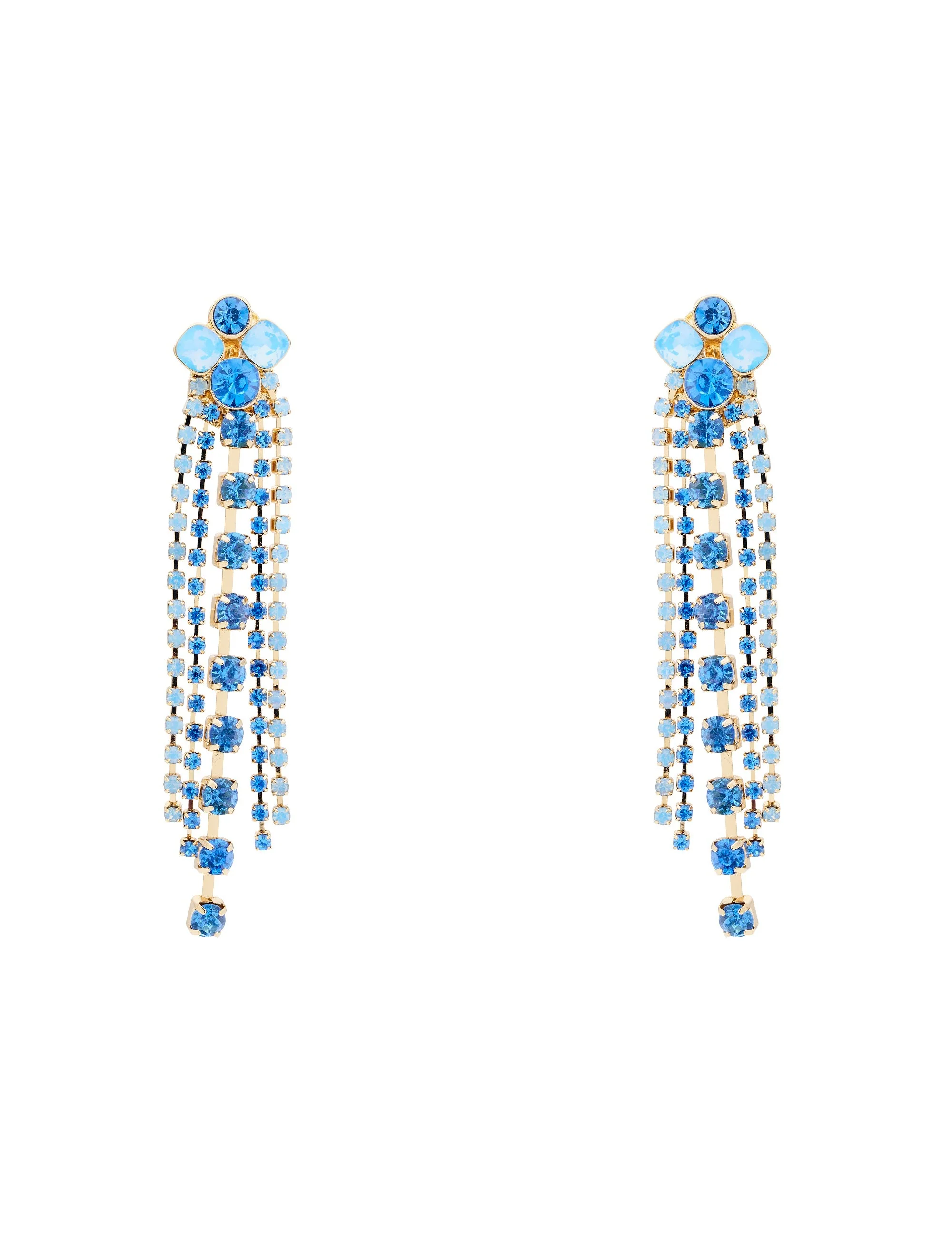 MULTI WATERFALL CLIP EARRINGS