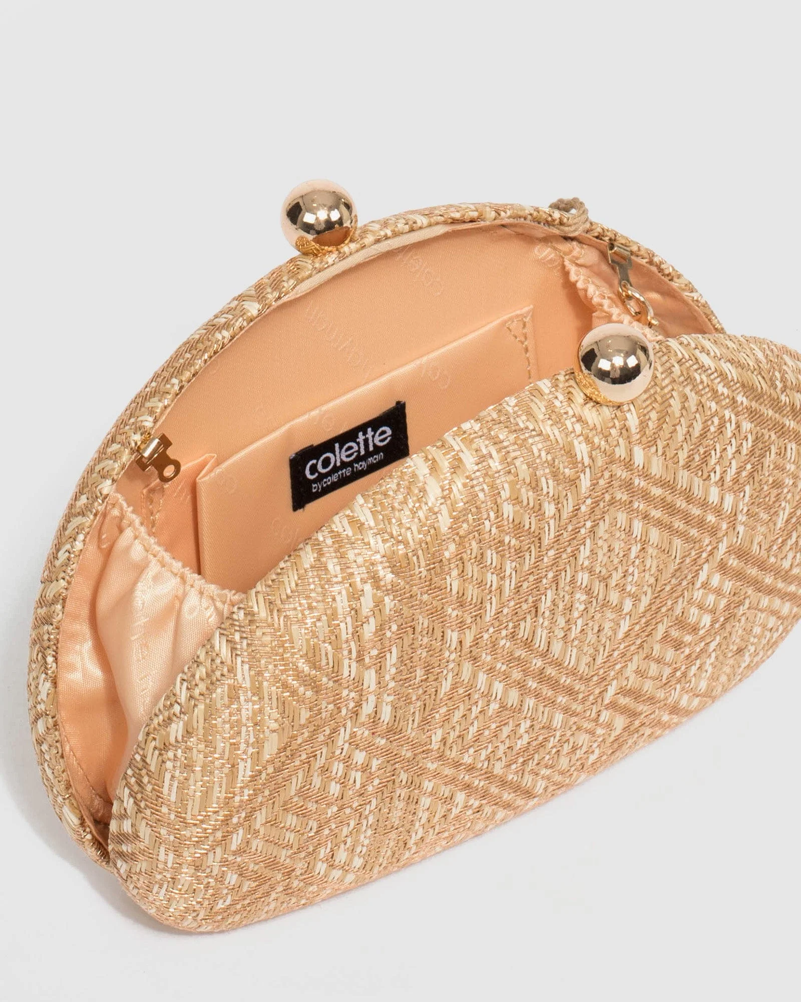 Natural Jade Hardcase Tassel Clutch Bag - Image 8