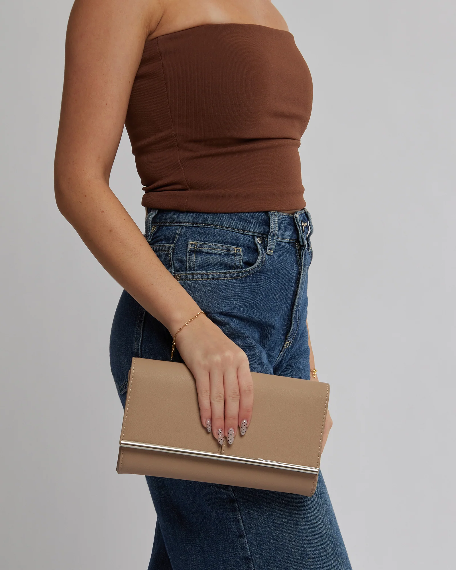 Natural Vevay Panel Clutch Bag - Image 2