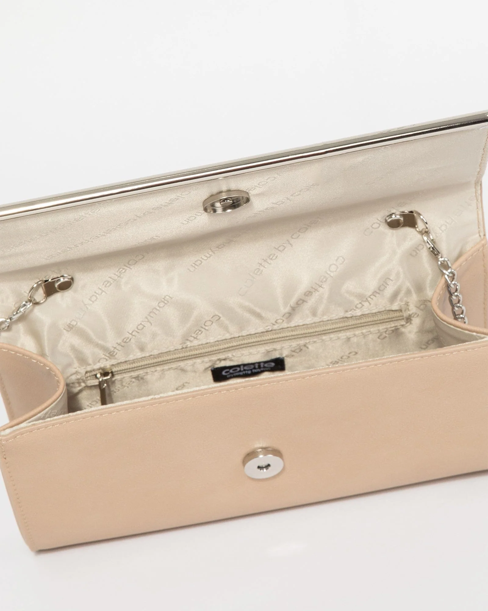 Natural Vevay Panel Clutch Bag - Image 8