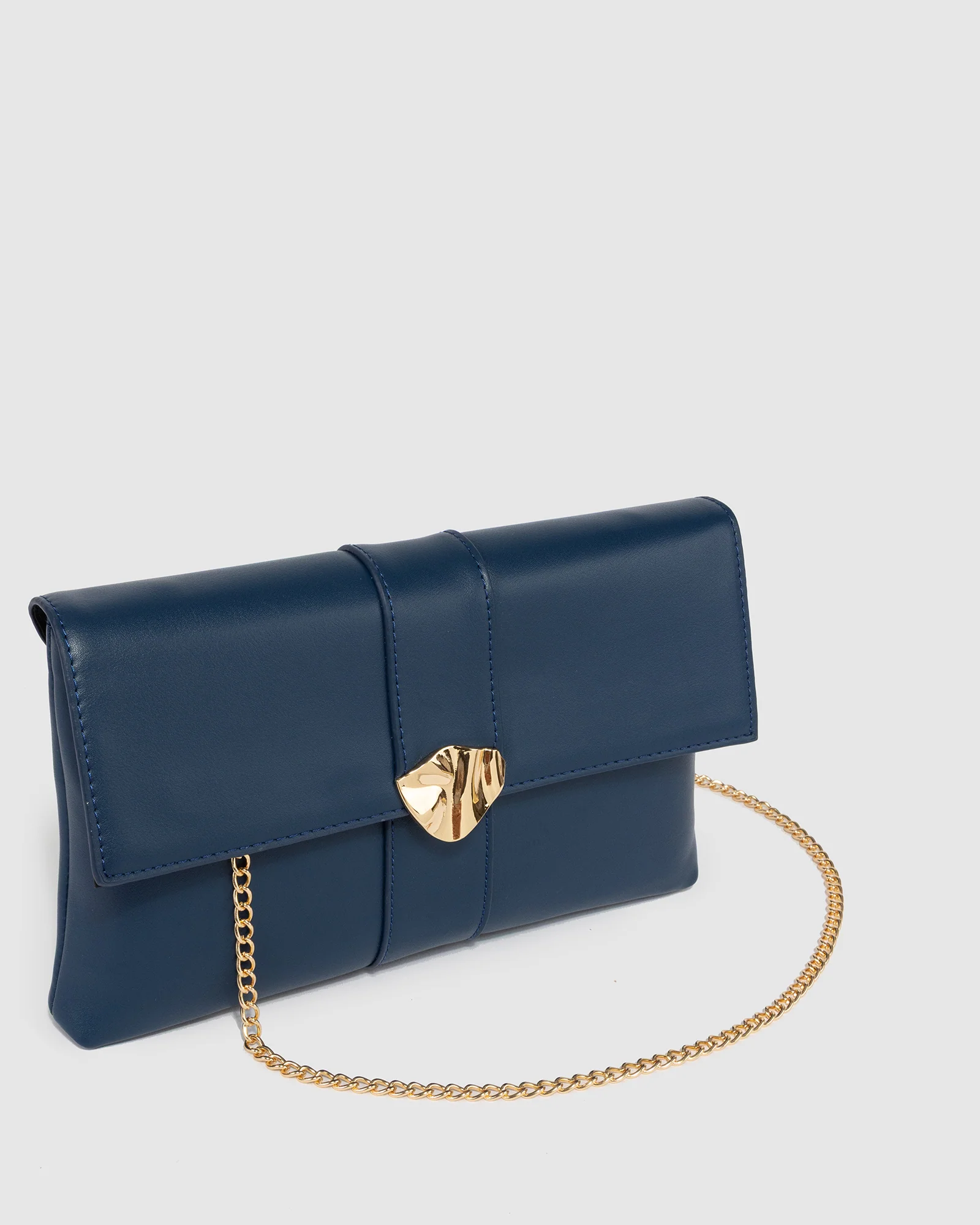 Navy Polly Flap Clutch - Image 2