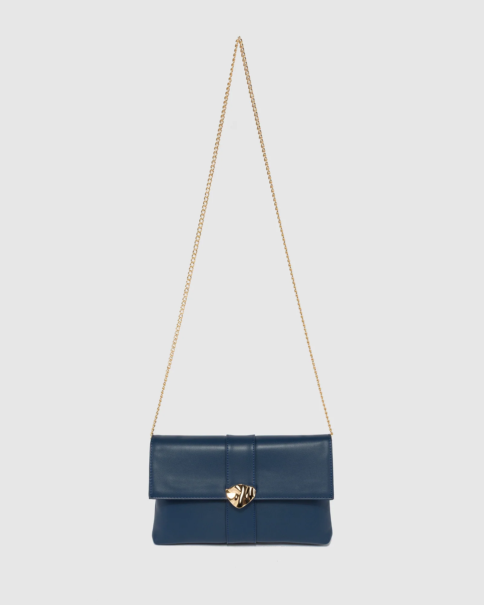 Navy Polly Flap Clutch - Image 3