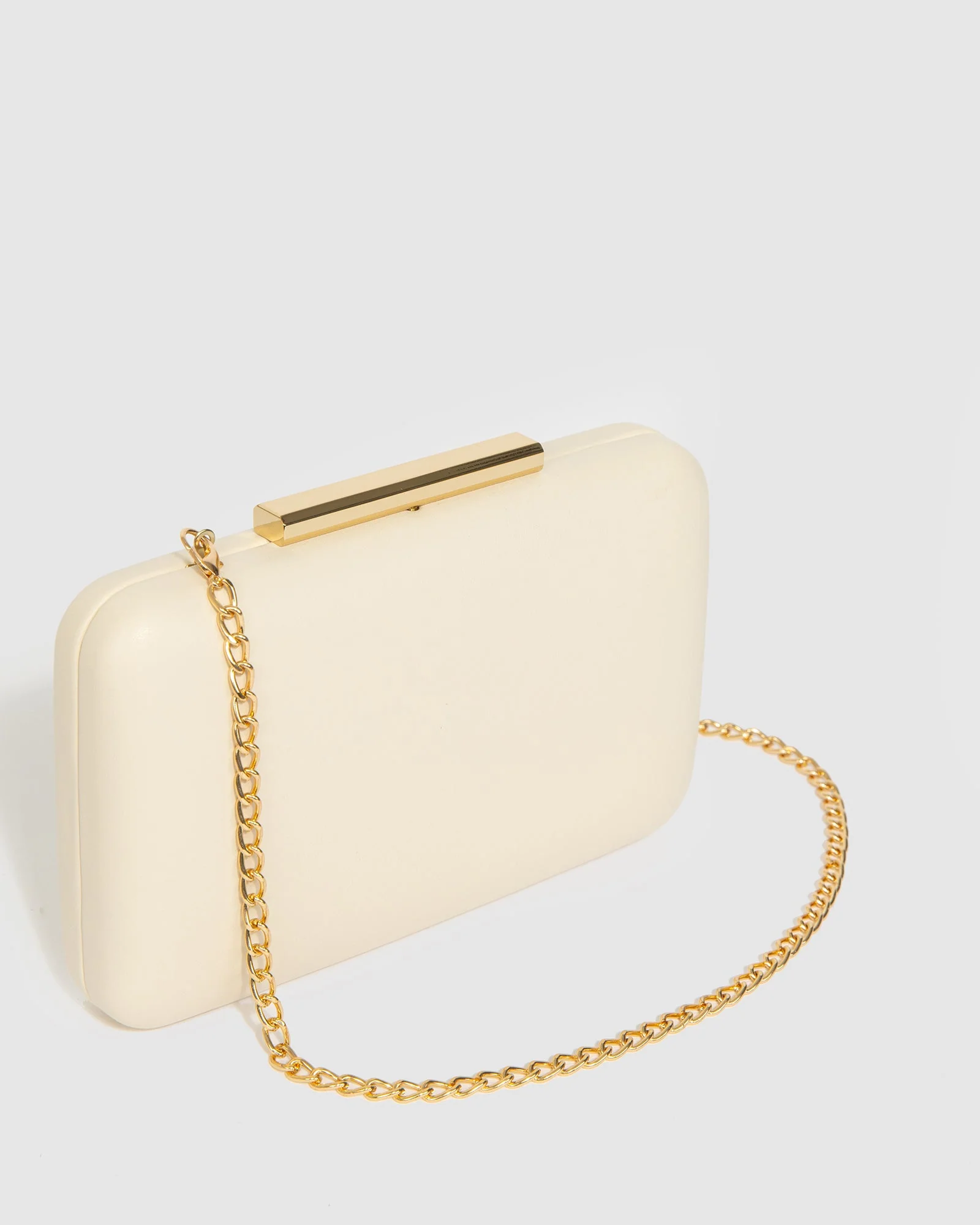Ivory Cassie Rectangle Hardcase Clutch Bag - Image 3