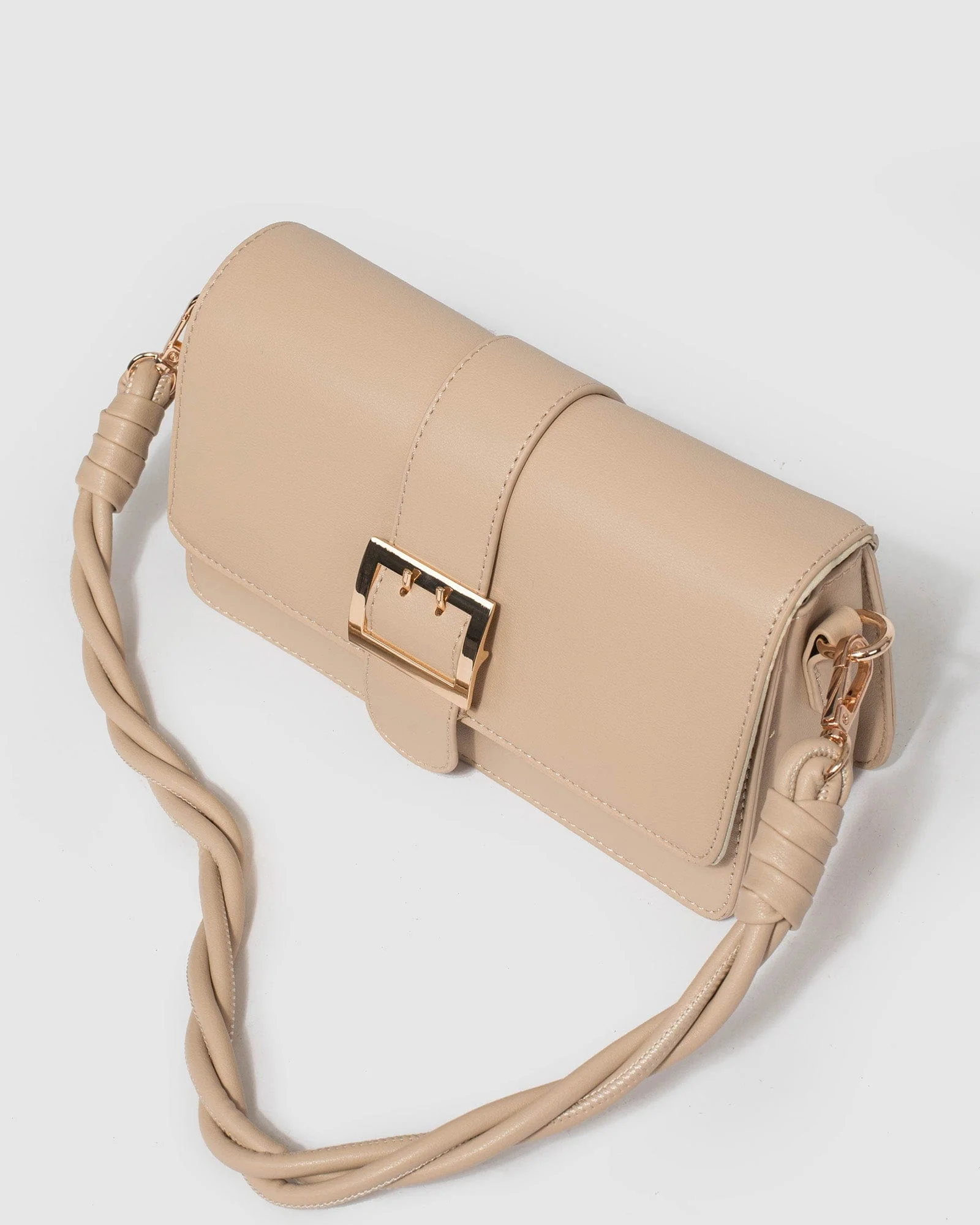 Nude Francesca Twist Shoulder Bag - Image 6