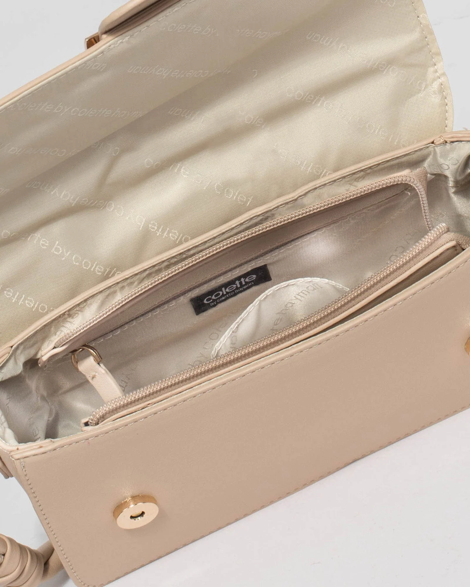 Nude Francesca Twist Shoulder Bag - Image 7