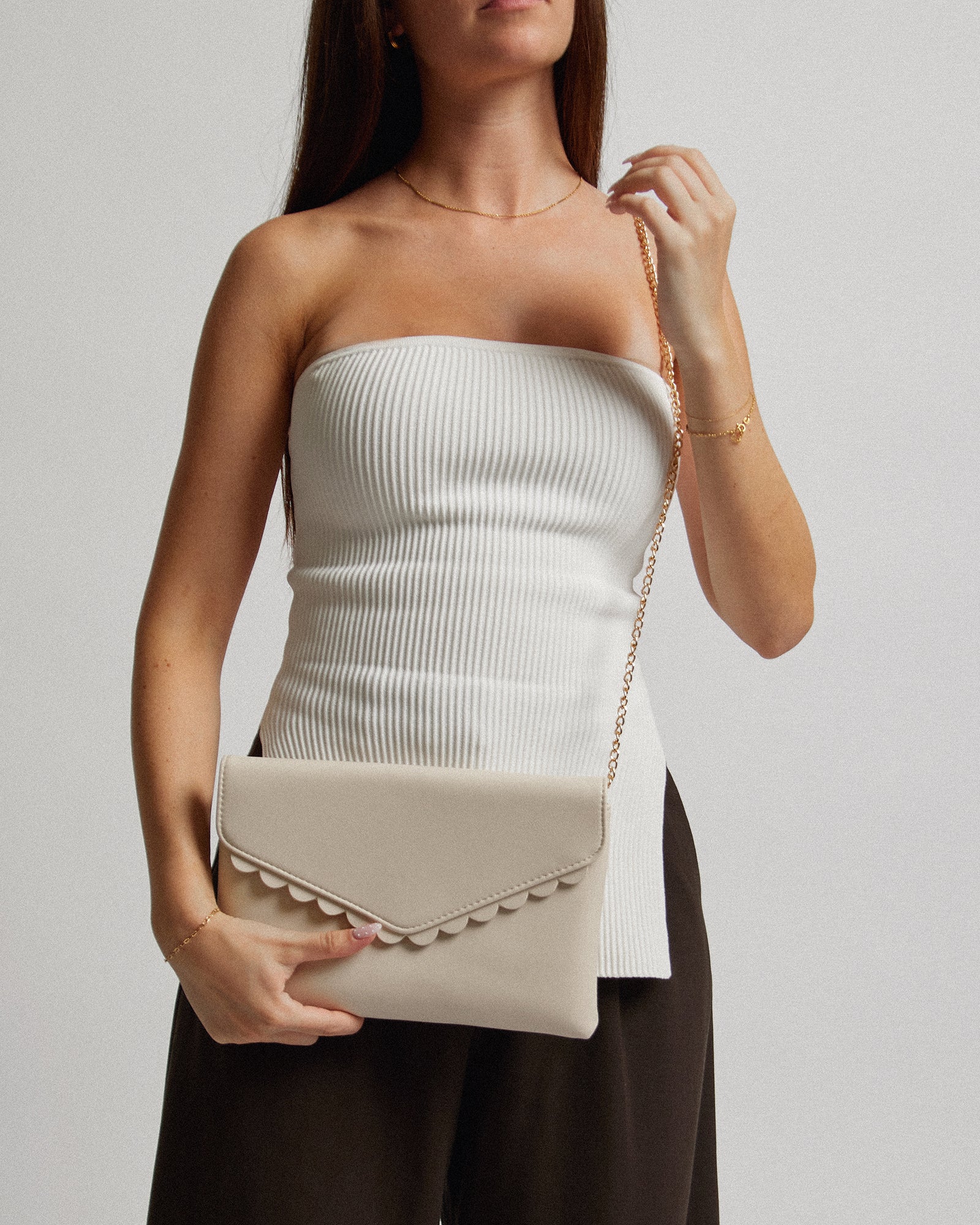Nude Jordana Scallop Clutch Bag - Image 7