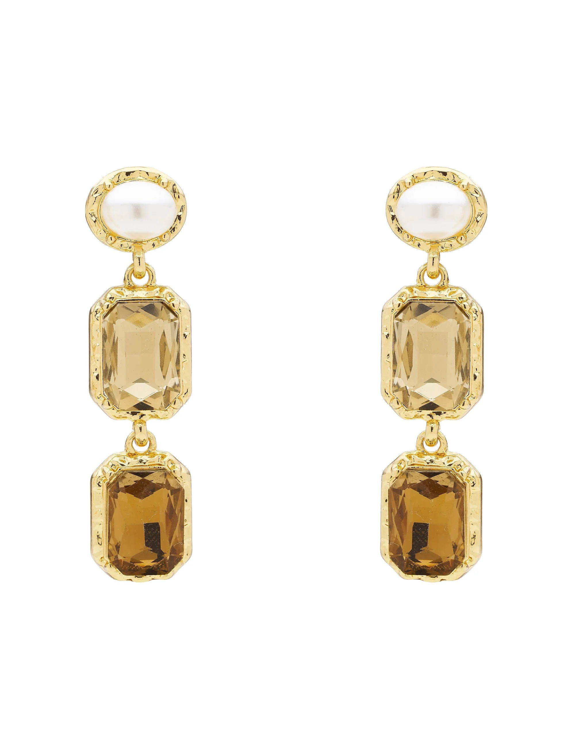 ORNATE PEARL DROP EARRING