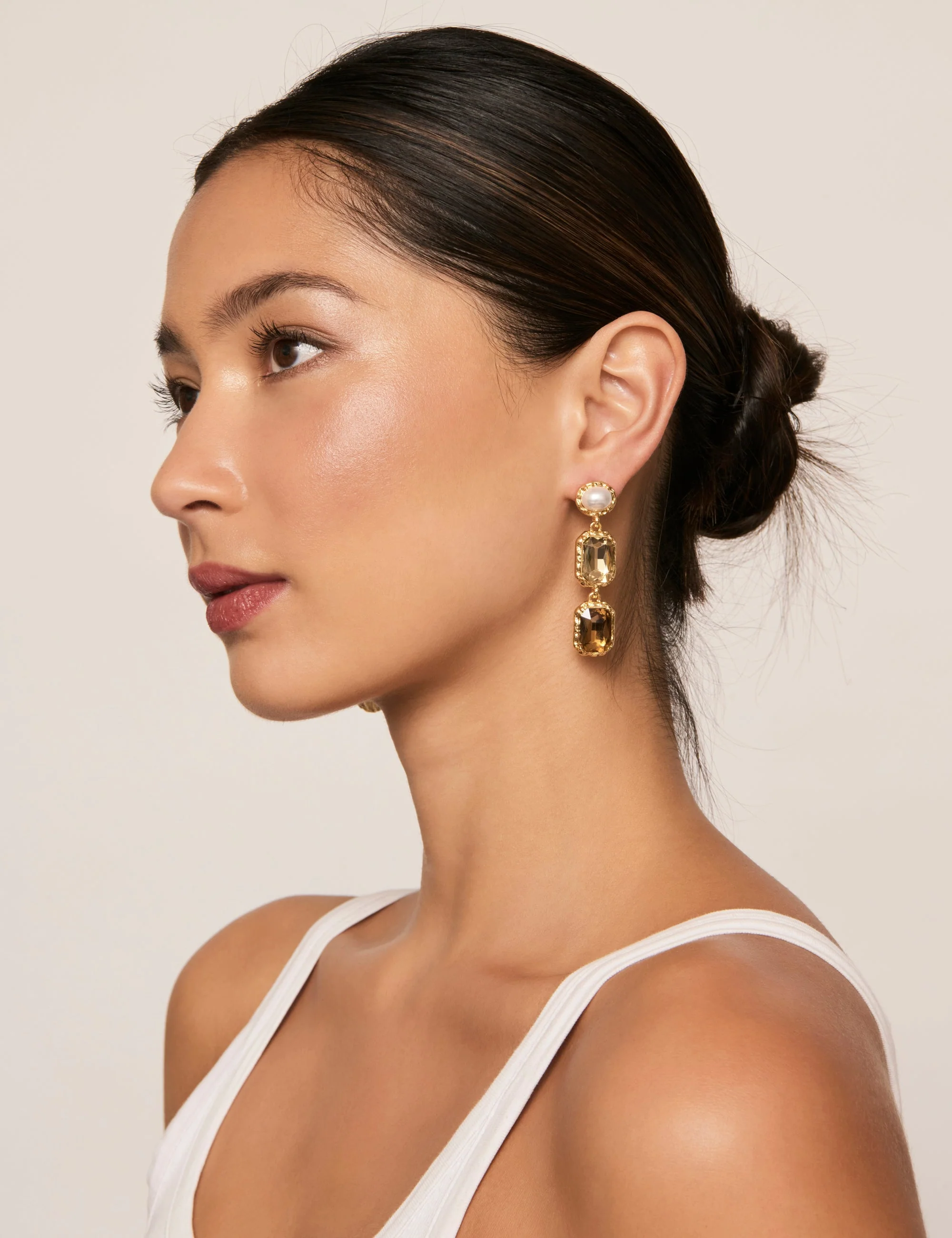 ORNATE PEARL DROP EARRING - Image 2