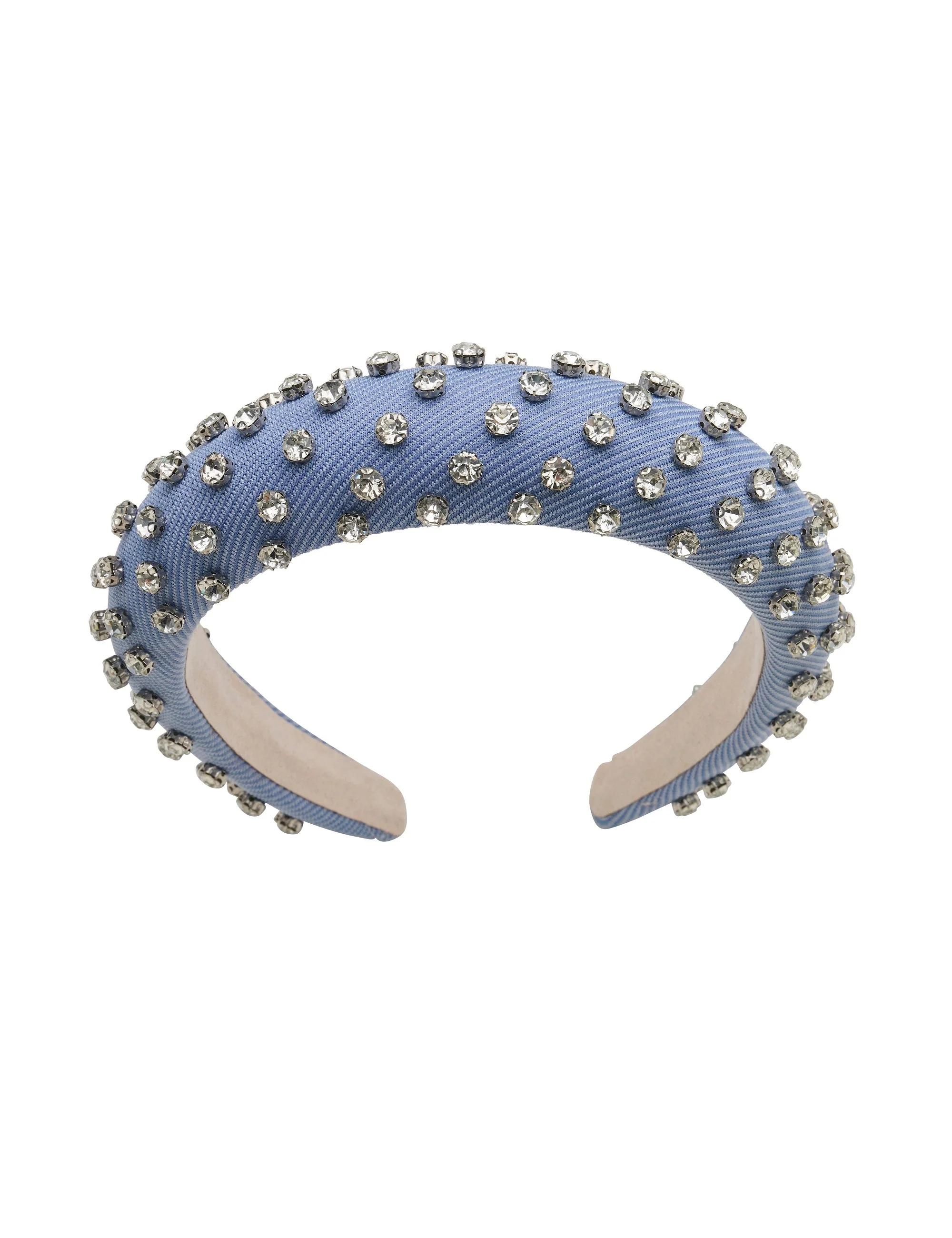 Pale Blue All Over Stone Padded Headband - Image 3