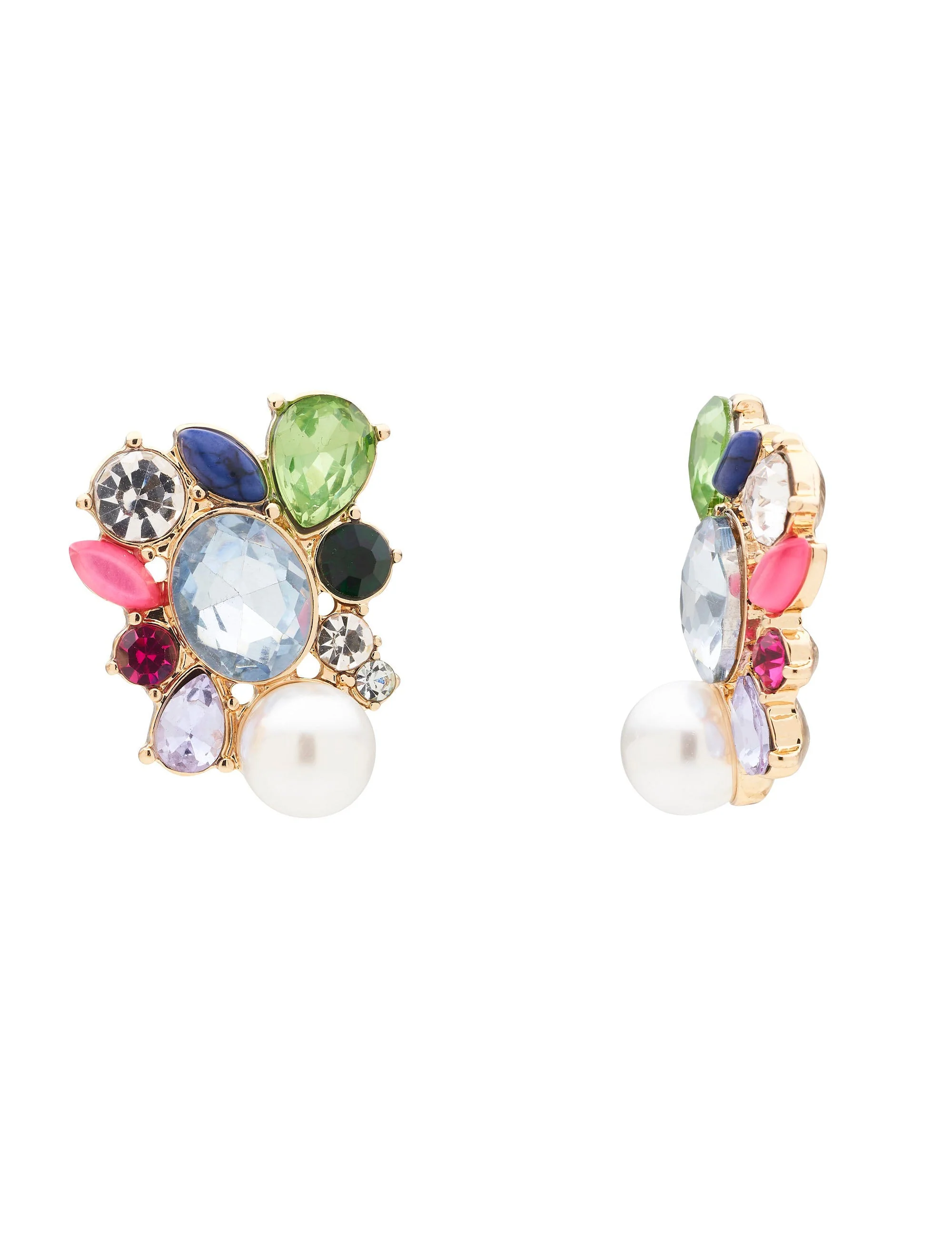 PEARL COLLAGE CLUSTER EARRING - Image 3