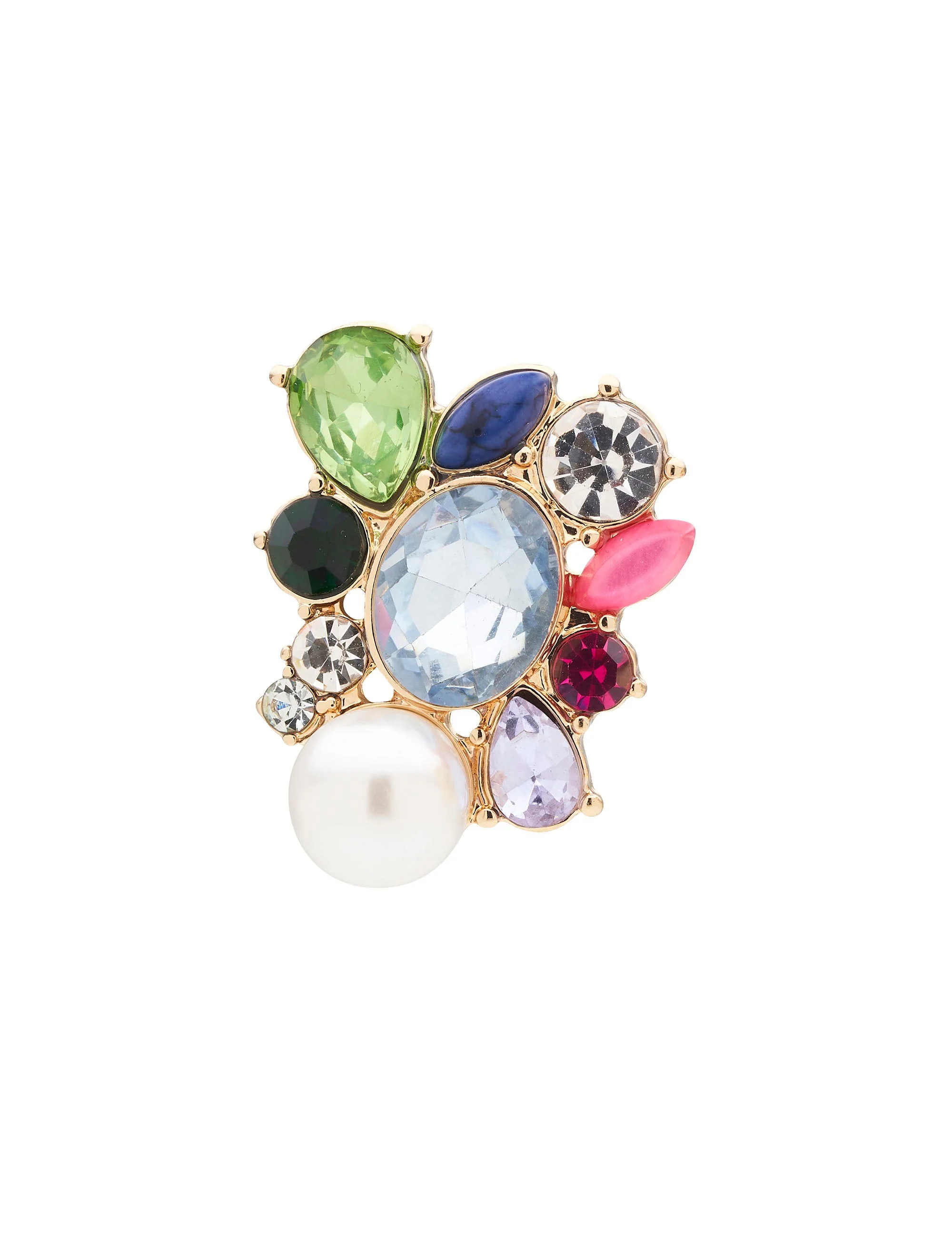 PEARL COLLAGE CLUSTER EARRING - Image 4