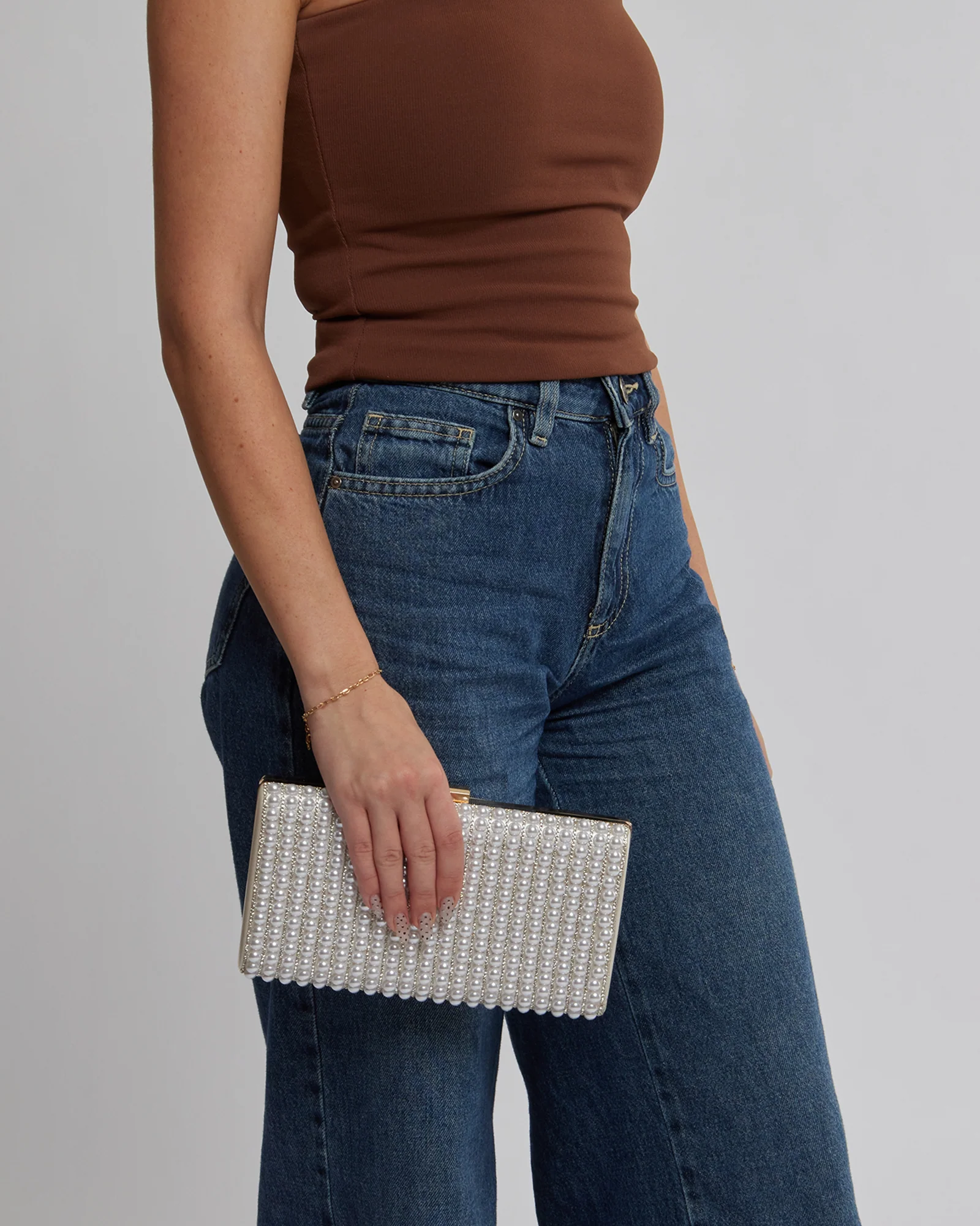 Pearl Thalia Hardcase Clutch Bag - Image 3