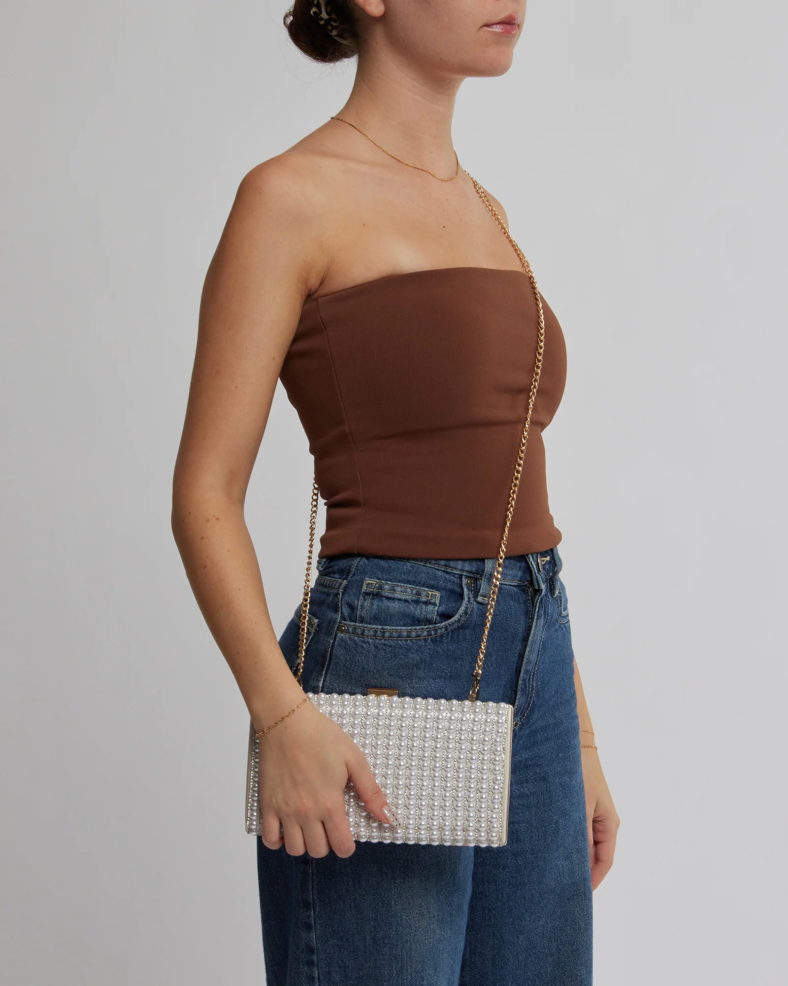Pearl Thalia Hardcase Clutch Bag - Image 7
