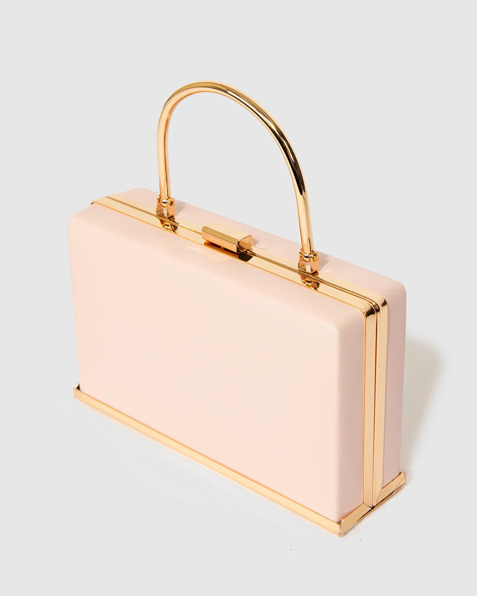 Pink Drew Top Handle Clutch Bag - Image 5