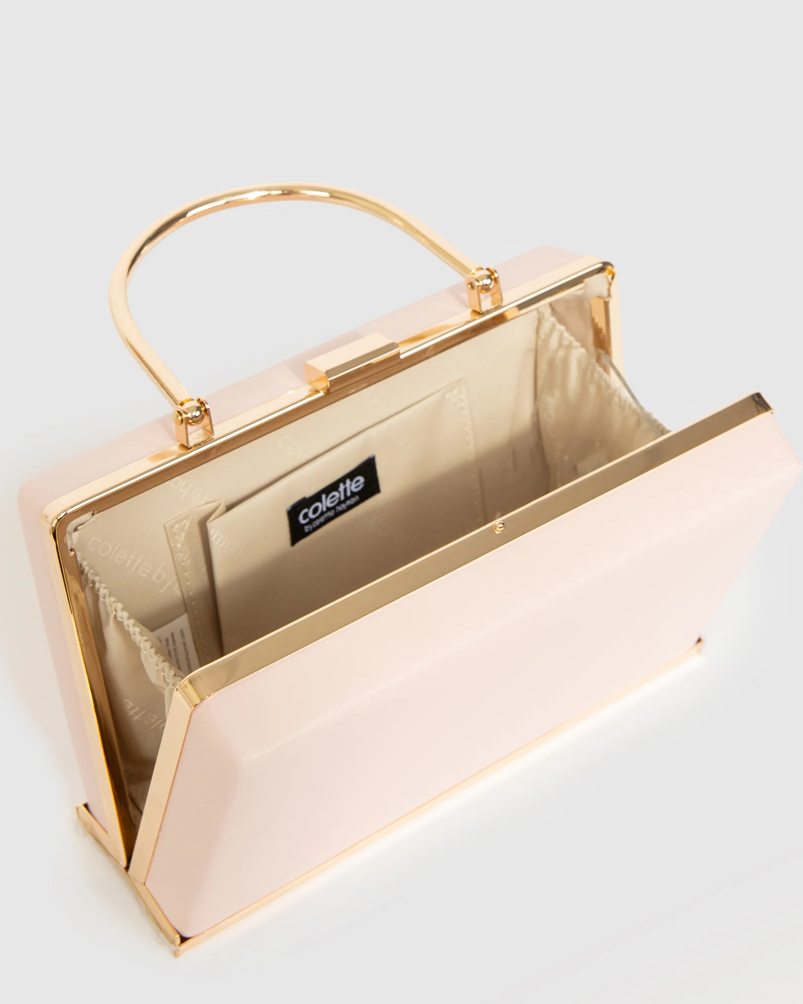 Pink Drew Top Handle Clutch Bag - Image 6
