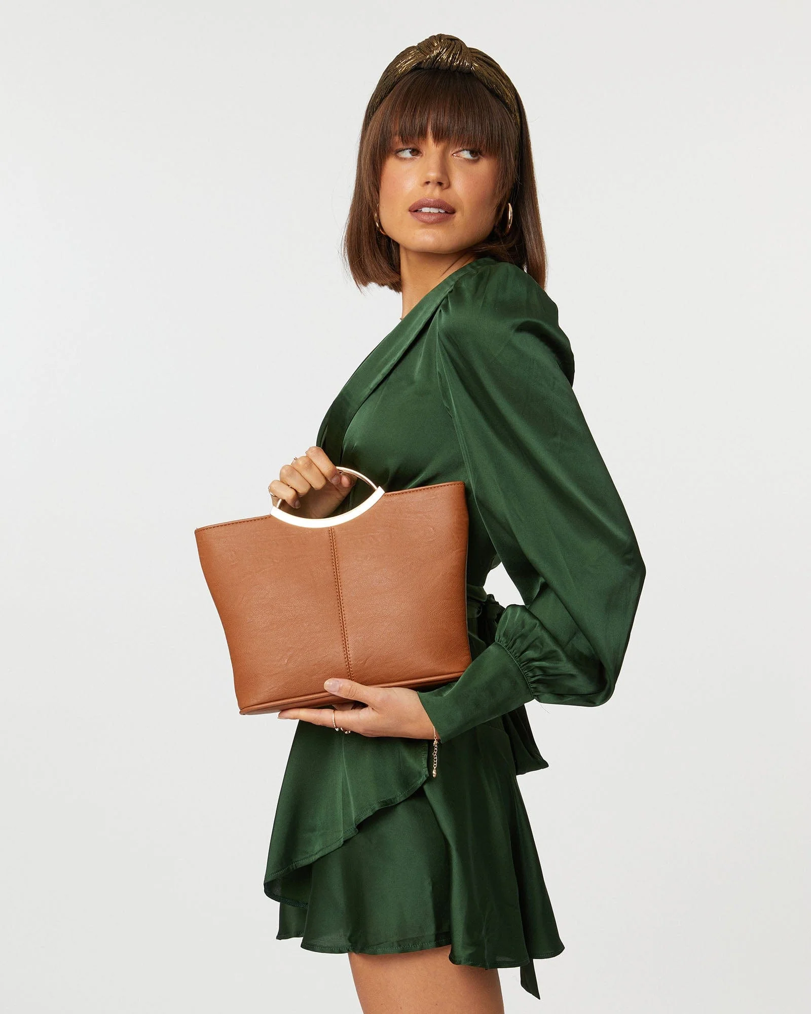Tan Jessie Clutch Bag - Image 8