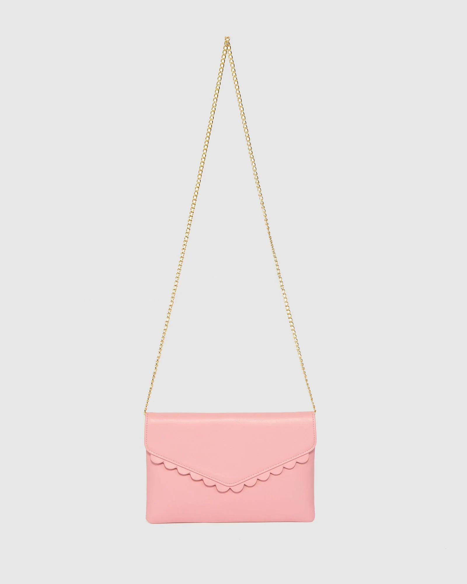 Pink Jordana Scallop Clutch Bag - Image 4
