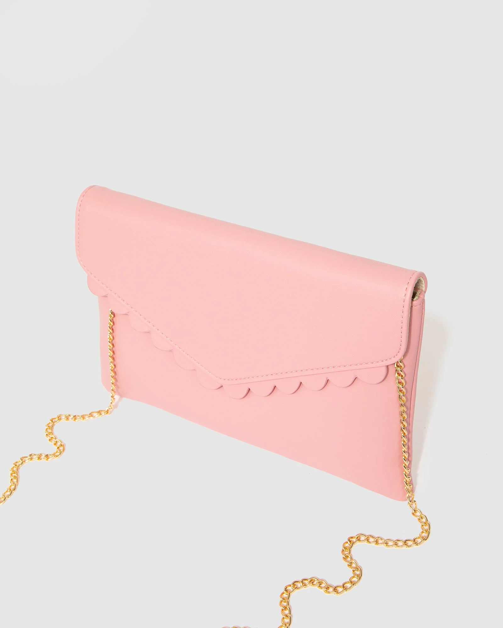 Pink Jordana Scallop Clutch Bag - Image 5