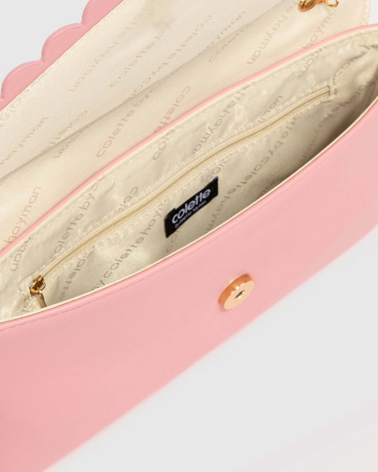 Pink Jordana Scallop Clutch Bag - Image 6