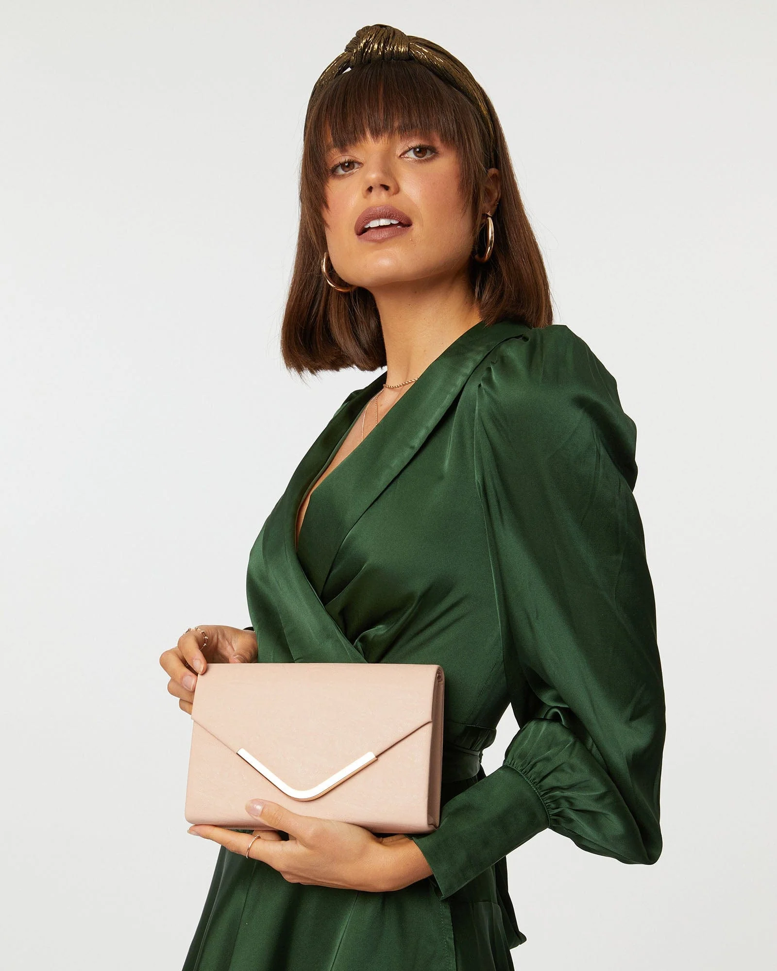 Pink Lila Envelope Clutch Bag - Image 8