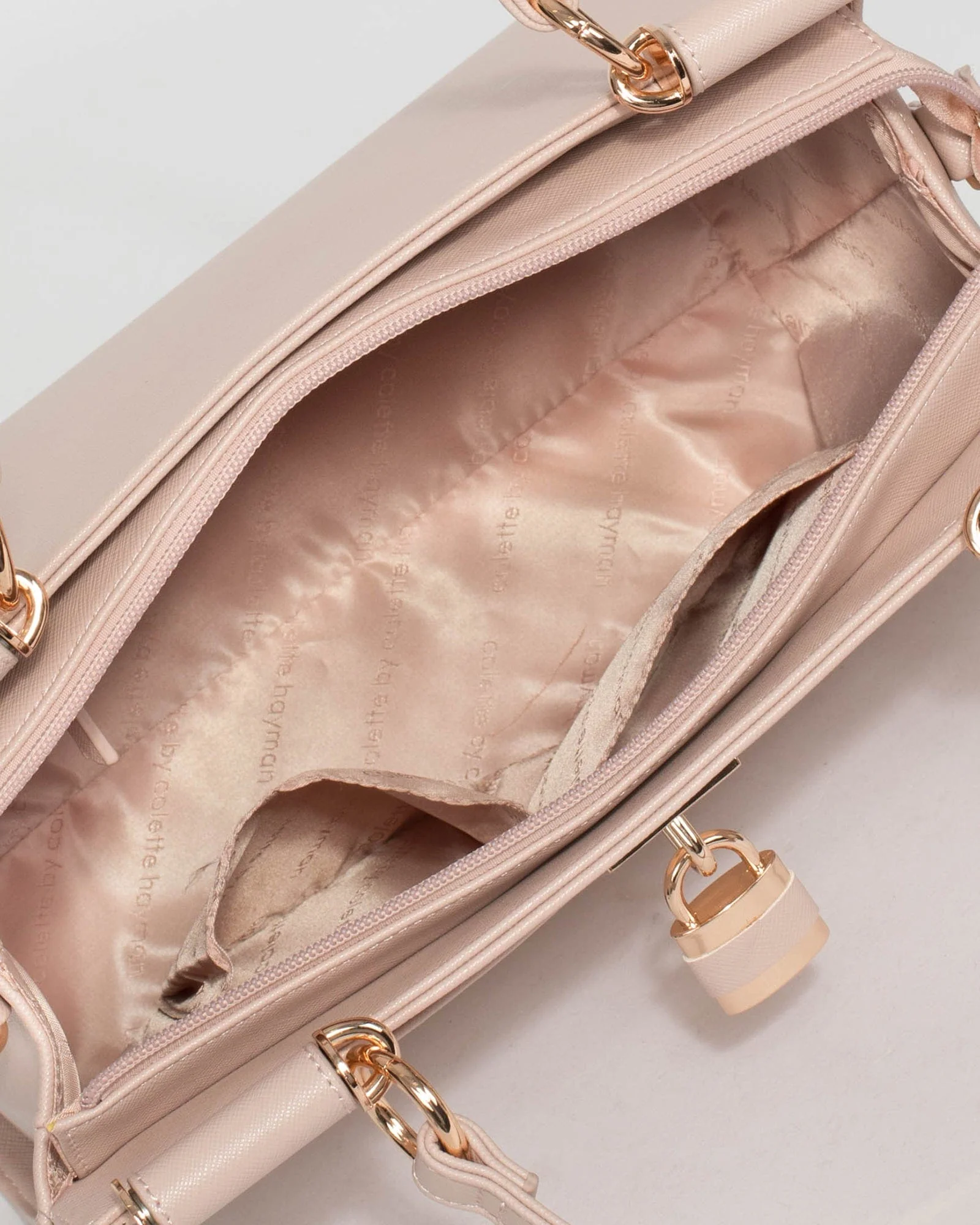 Pink Stephanie Square Lock Tote Bag - Image 10