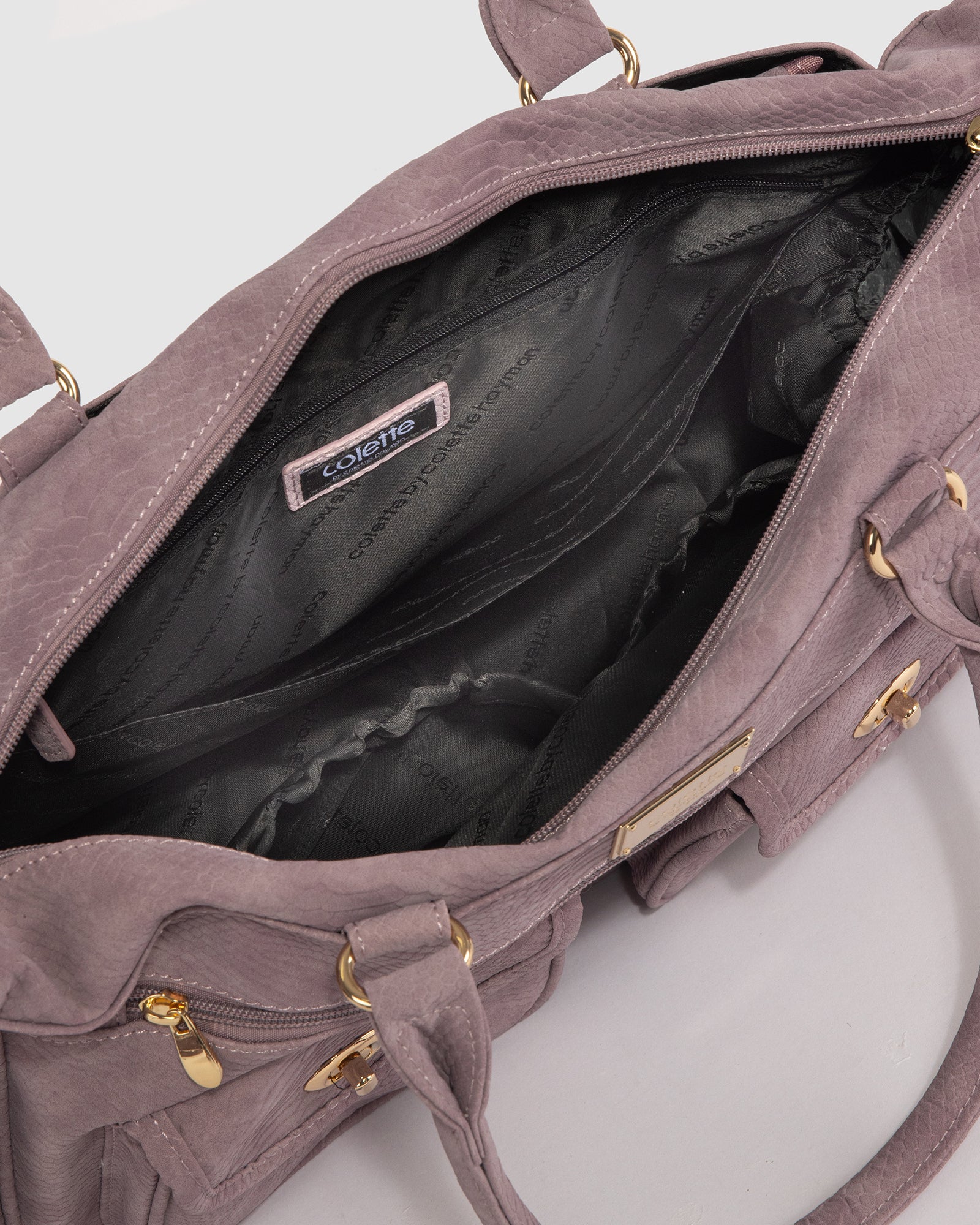 Purple Double Pocket Baby Tote - Image 8