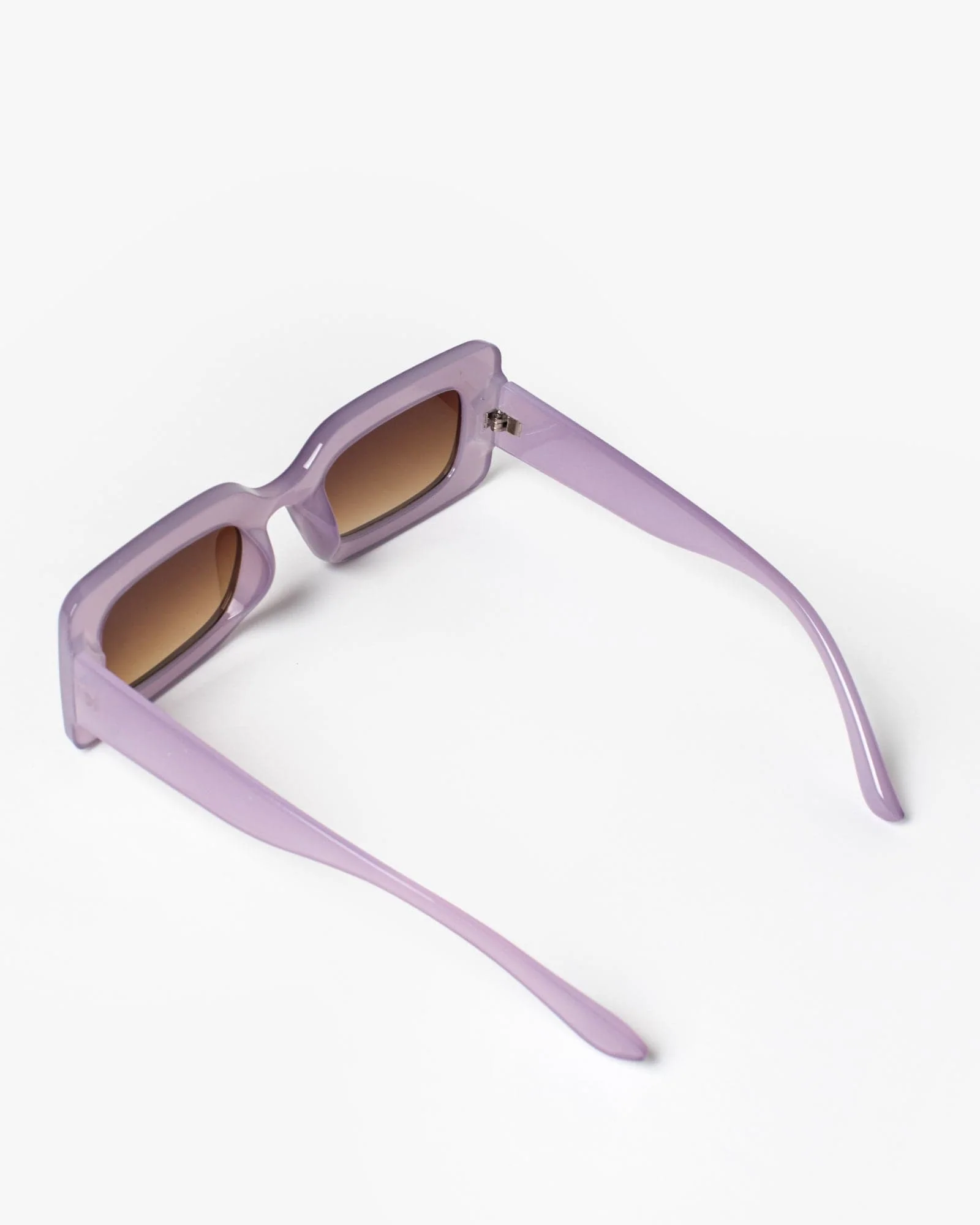 Purple Rectangle Plain Sunglasses - Image 3